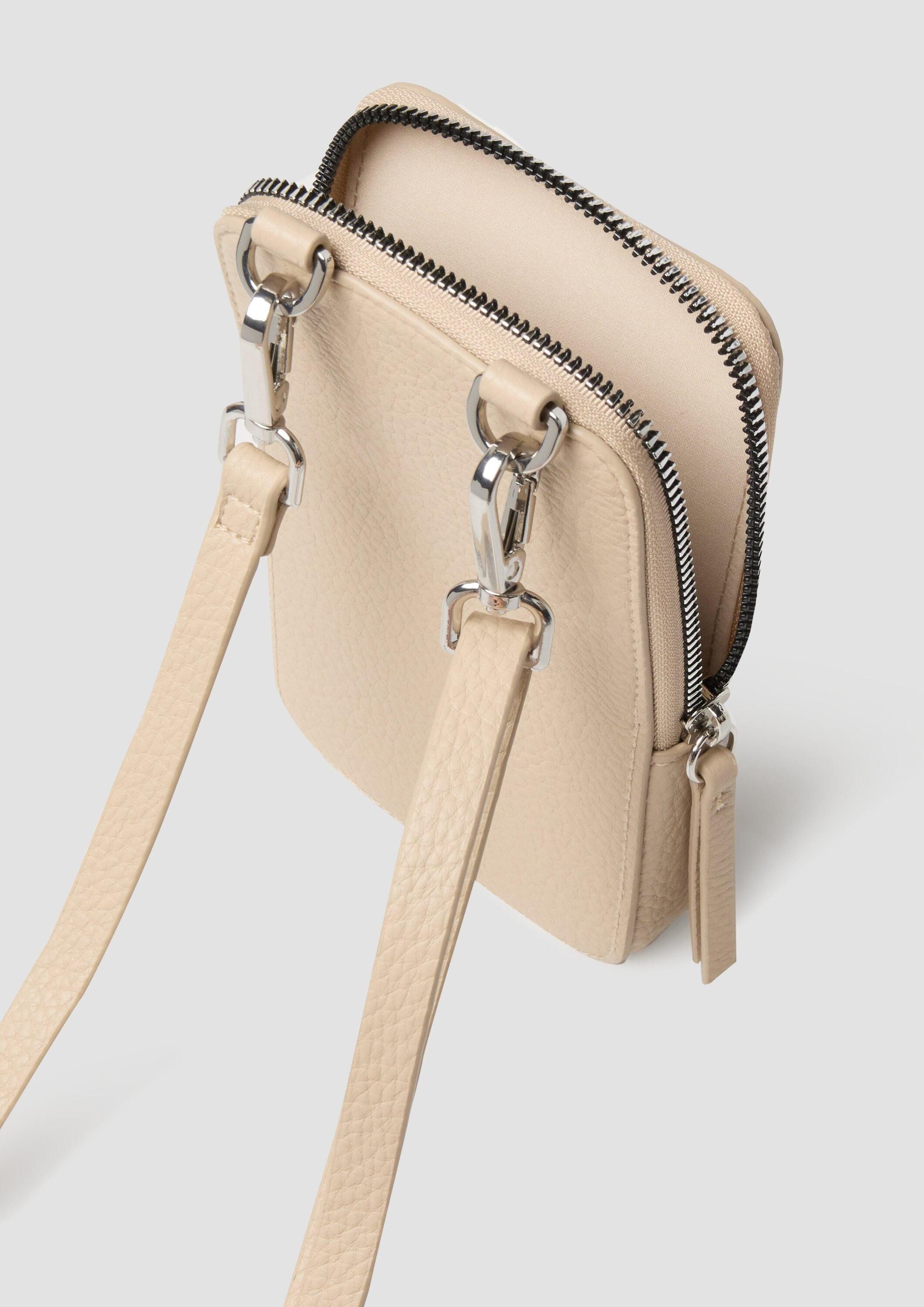 s.Oliver Handytasche Tasche, Handytasche in Leder-Optik mit abnehmbarem Schultergurt