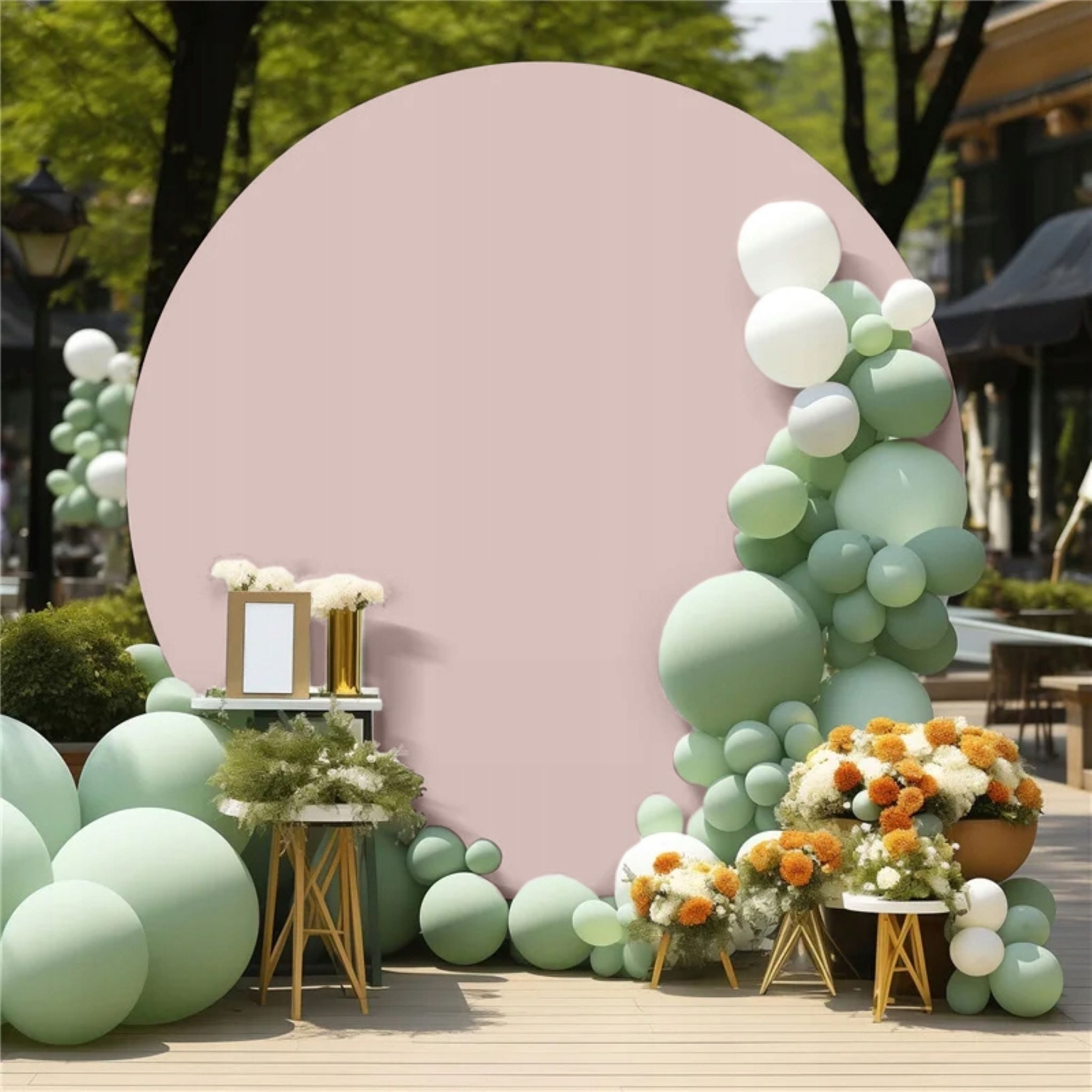 Festivalartikel Hussen-Set Zweiseitige rosa Hussen für Hochzeitsbogen 200 cm