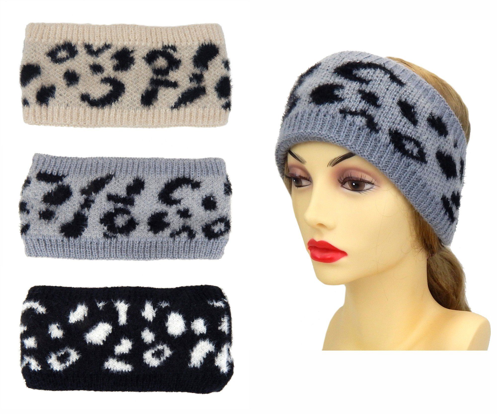 gefüttert Fleece Leopard mit Ella Stirnband Herbst im Winter Jonte Design