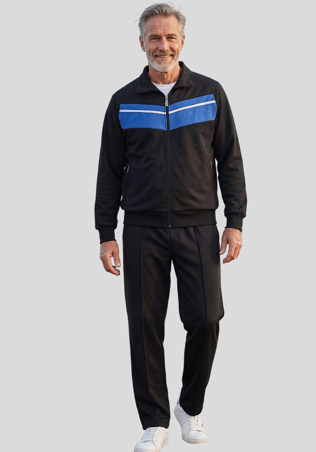 Herbold Sportswear Trainingsanzug Herren Freizeitanzug Kuranzug (2-tlg), mit Reißverschlussjacke und Biesenhose, auch Kurzgröße