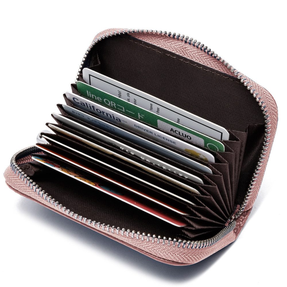 Fomax Geldbörse aus Leder, elegantes Kartenetui 100% Echtleder, Etui für vi günstig online kaufen