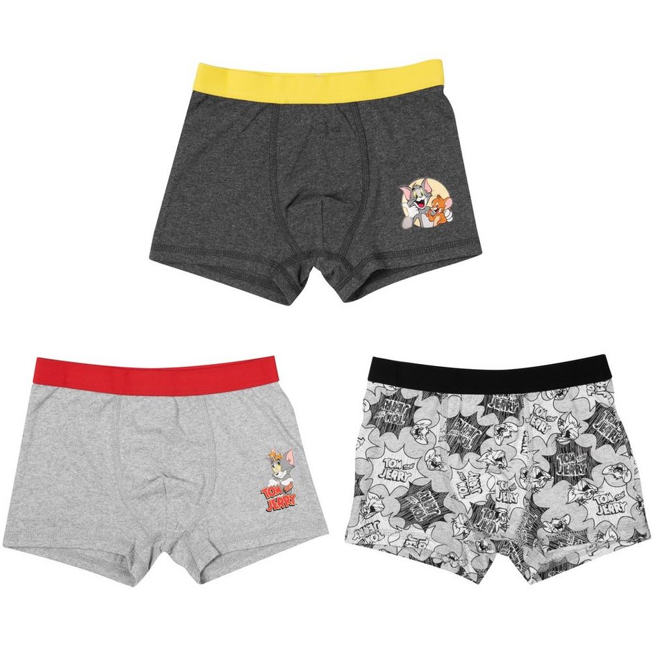 United Labels® Boxershorts Tom und Jerry Boxershorts für Jungen Bunt (3er  Pack)