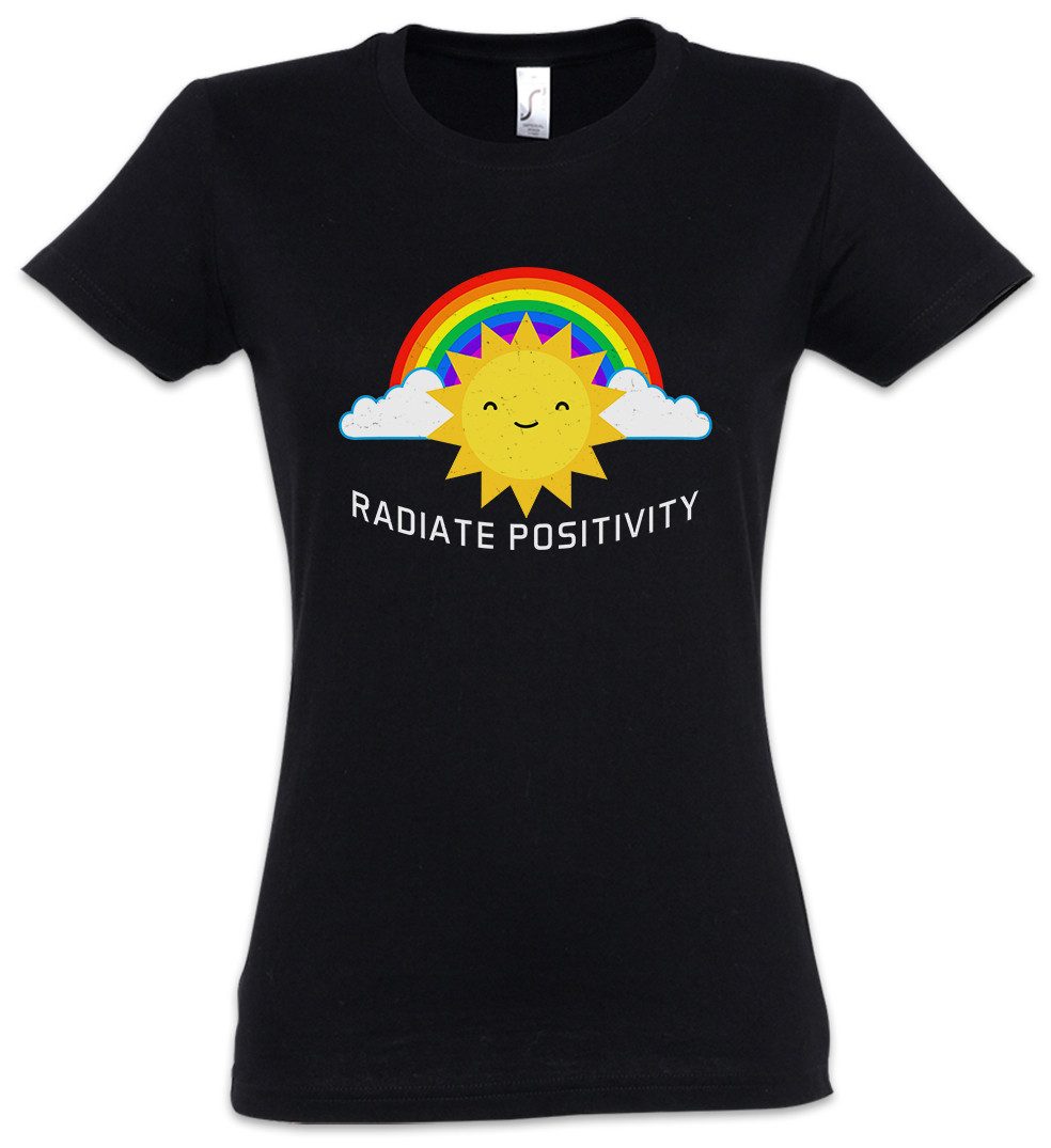 Urban Backwoods Print-Shirt Radiate Positivity Damen T-Shirt Lesbian Gay Homosexual Lesbigay Queer (1-tlg) Homophil Fun Transgender