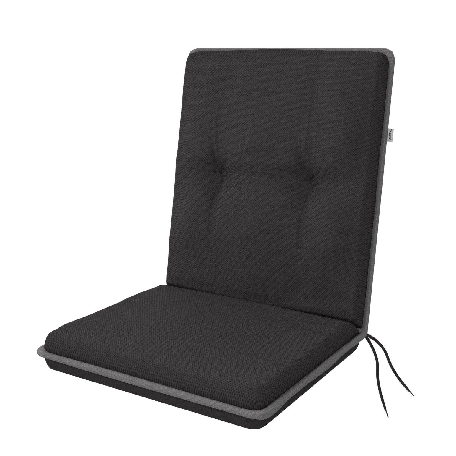 doppler® Polsterauflage Niederlehner Niedriglehner Gartenstuhlauflagen Auflage Kissen 2122, (1 St., 1 Auflage), für Niedriglehner-Stühle UV-beständig inkl. Bindebänder und Halteband