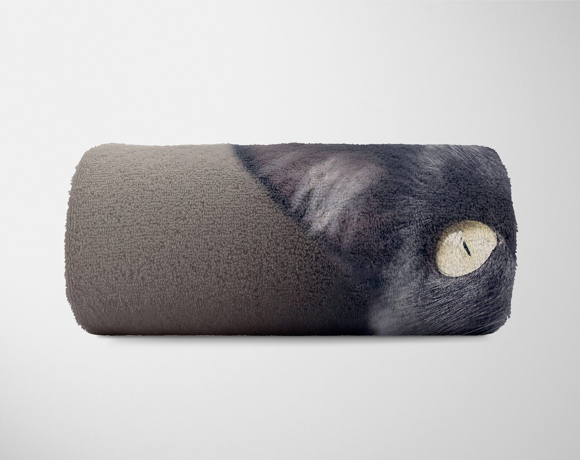 Sinus Art Handtücher Handtuch mit Kat, Kuscheldecke Baumwolle-Polyester-Mix Strandhandtuch Tiermotiv Saunatuch (1-St), Katze Handtuch schwarze