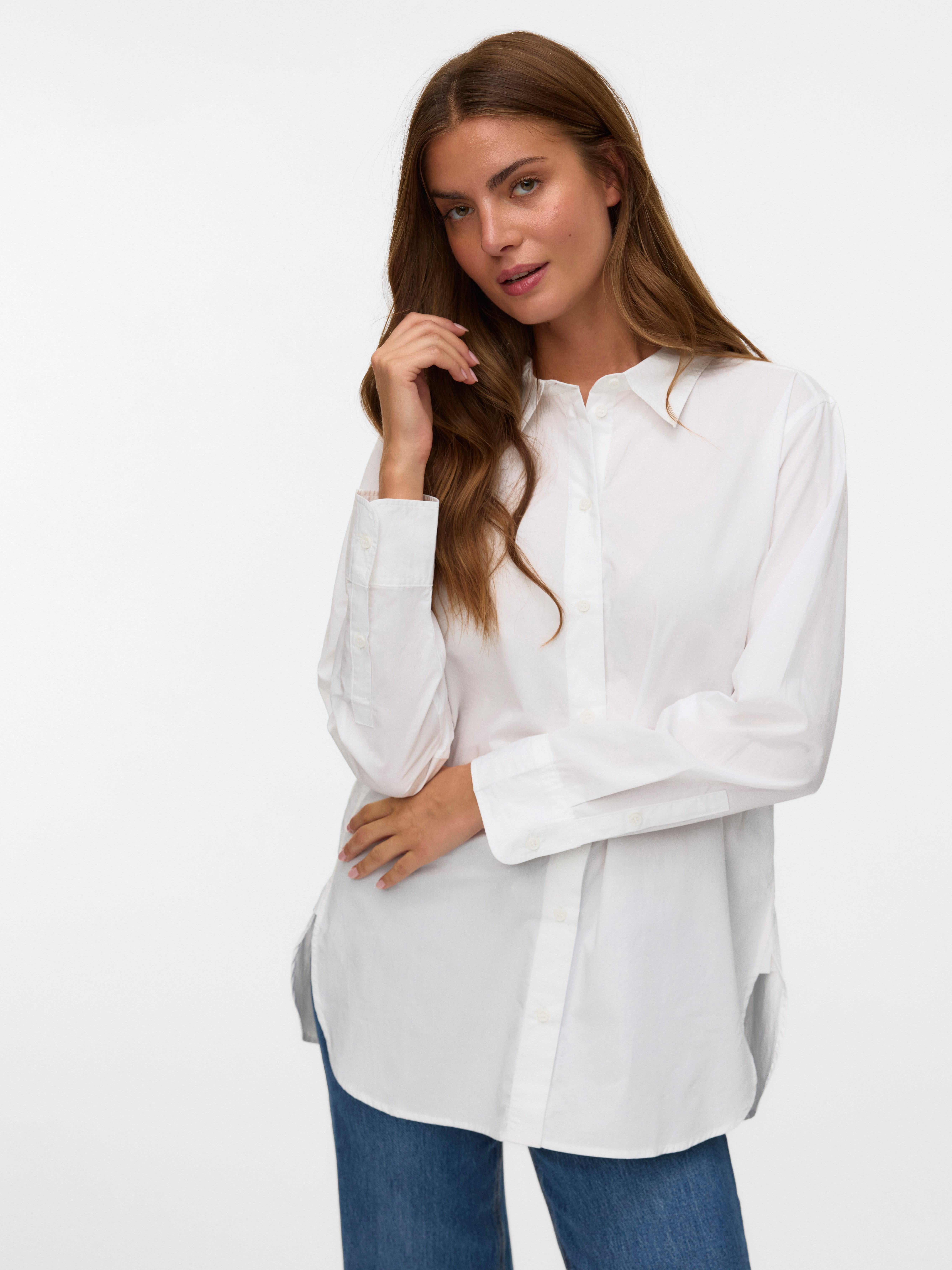 Vero Moda Hemdbluse VMELINA LS SHIRT WVN NOOS günstig online kaufen