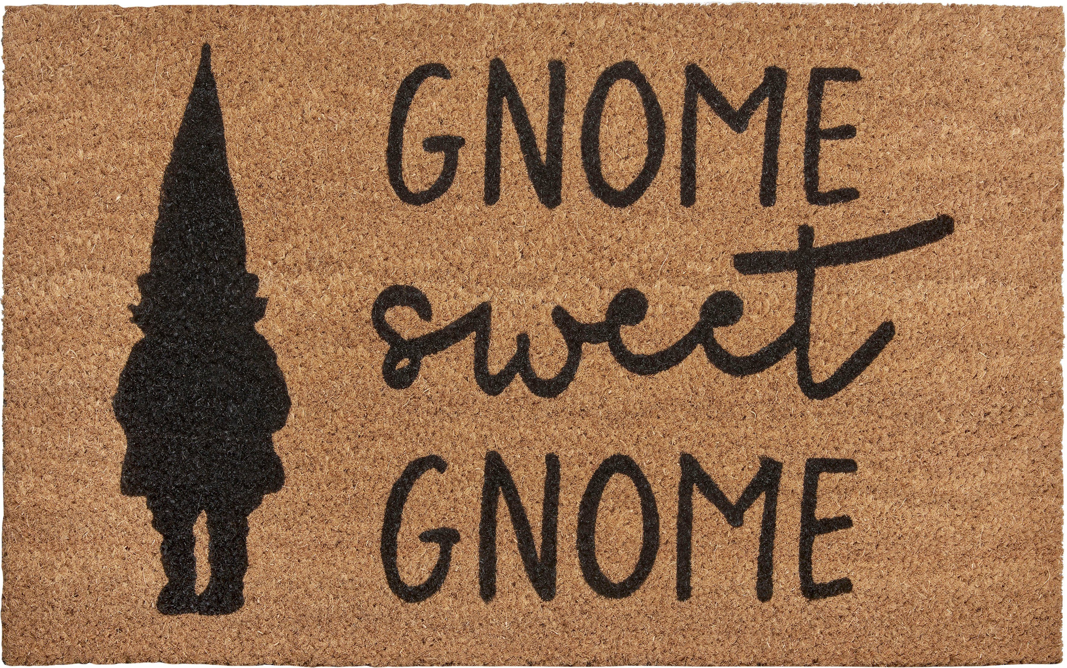 Fußmatte Mix Mats Kokos Sweet Gnome, HANSE Home, rechteckig, Höhe: 15 mm, Weihnachten, Schmutzfangmatte, Outdoor, Rutschfest, Innen, Kokosmatte