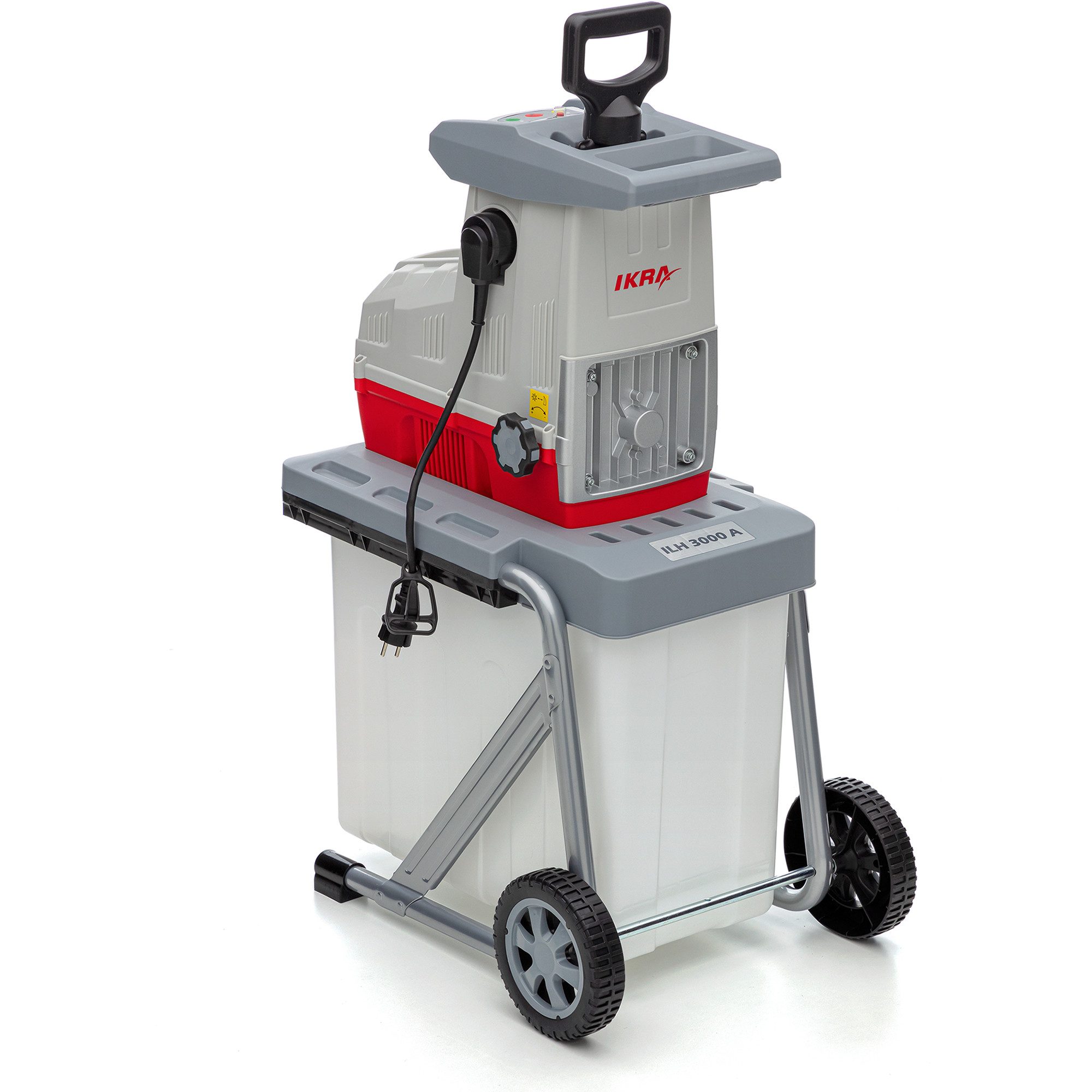 ikra GmbH Häcksler ILH 3000 A, 4,4 cm max. Astdurchmesser, (inkl. Stopfer & Fangbox), 3000 Watt, leiser Lauf, mit Rücklauffunktion