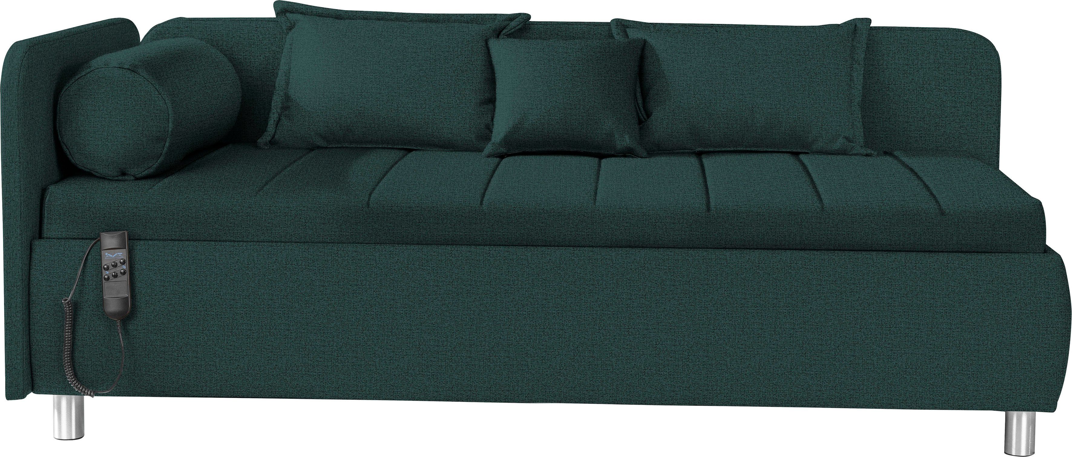 Bettkasten, cm cm, Zierkissen-Set Kiana, Schlafsofa 16 ADA oder Liegefläche TMD 90/200 100/200 trendline blaugrün