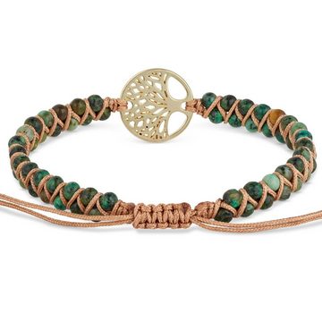 BENAVA Armband Yoga Armband - Jaspis Edelstein Perlen mit Lebensbaum Anhänger, Handgemacht