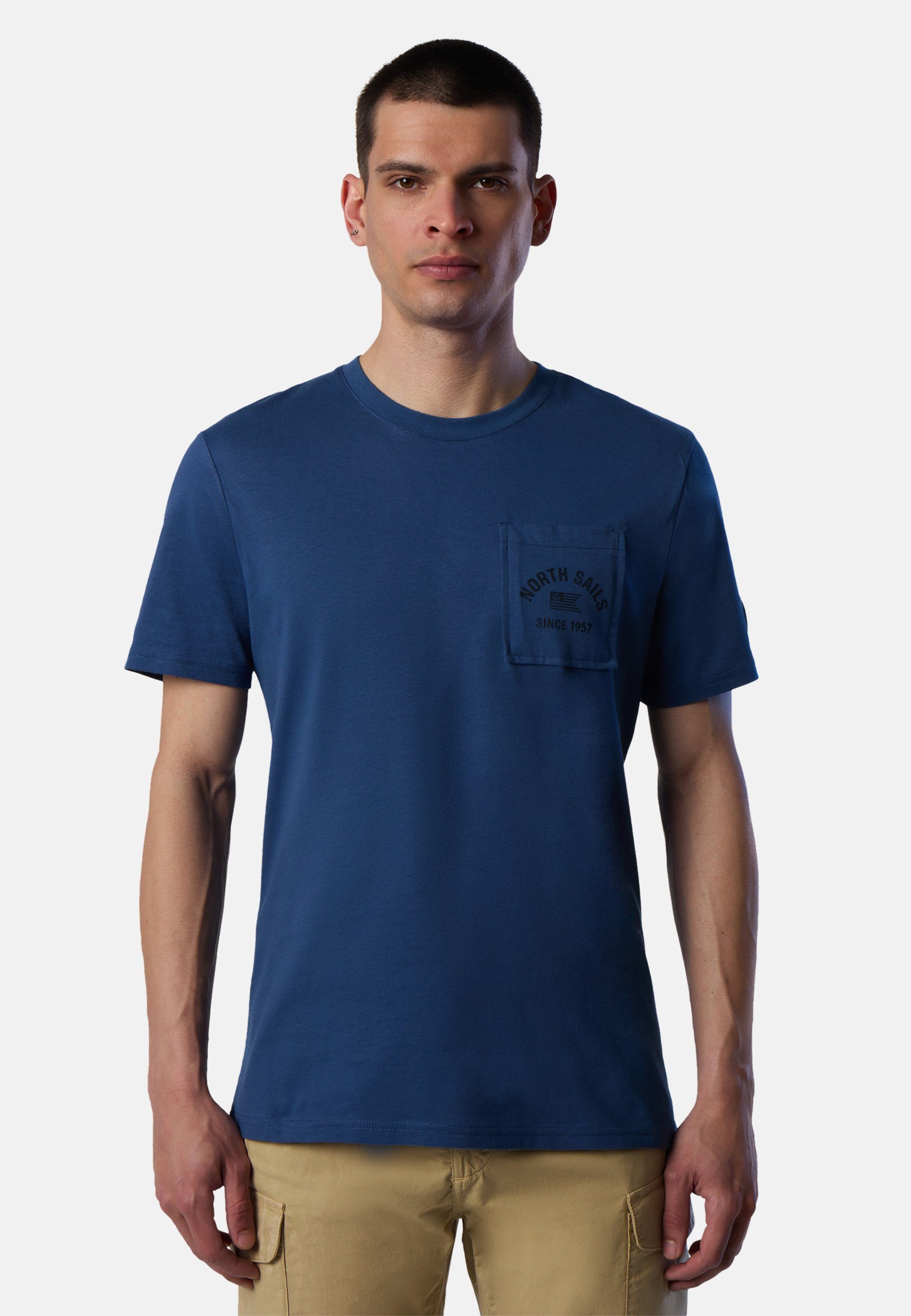 North Sails T-Shirt T-Shirt mit Brusttasche Sonstiges DARK BLUE