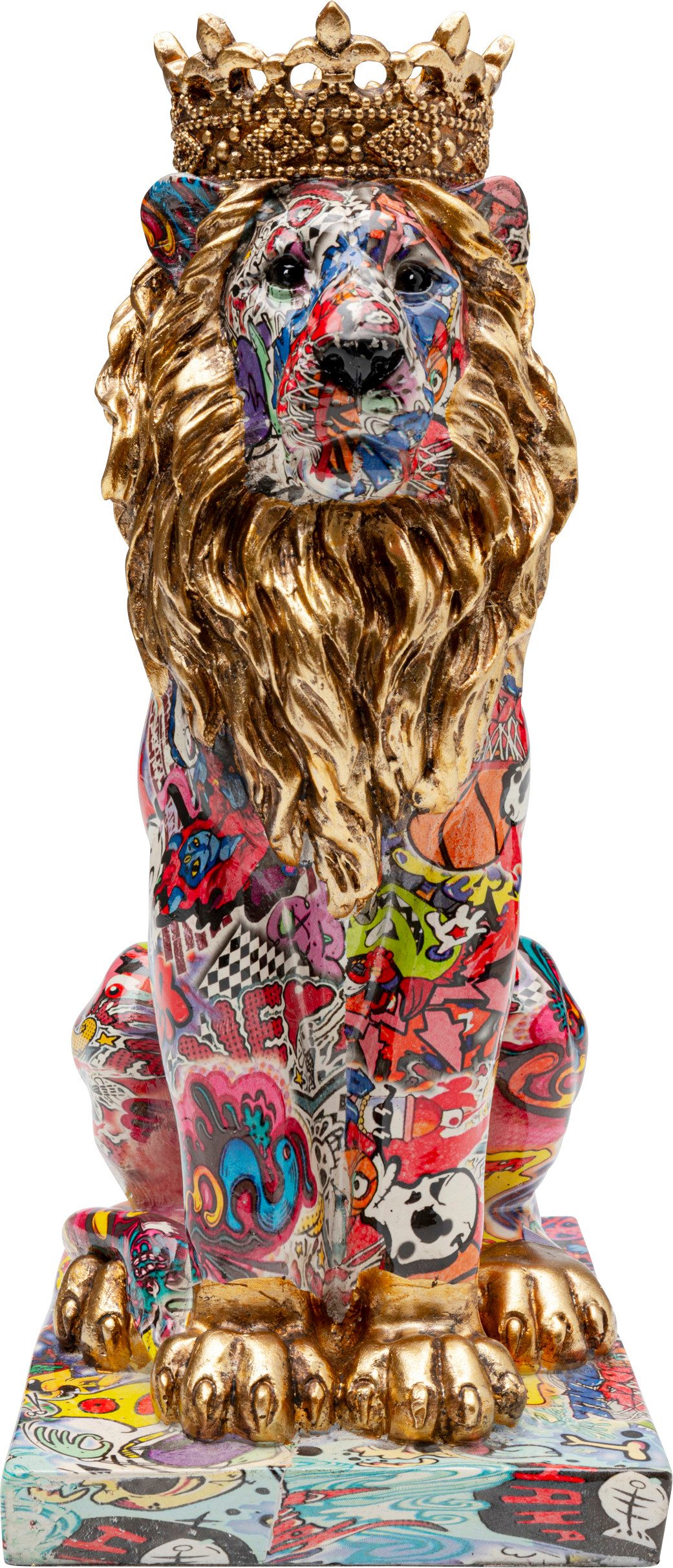 Kare Design Dekofigur Graffiti King Lion 29cm