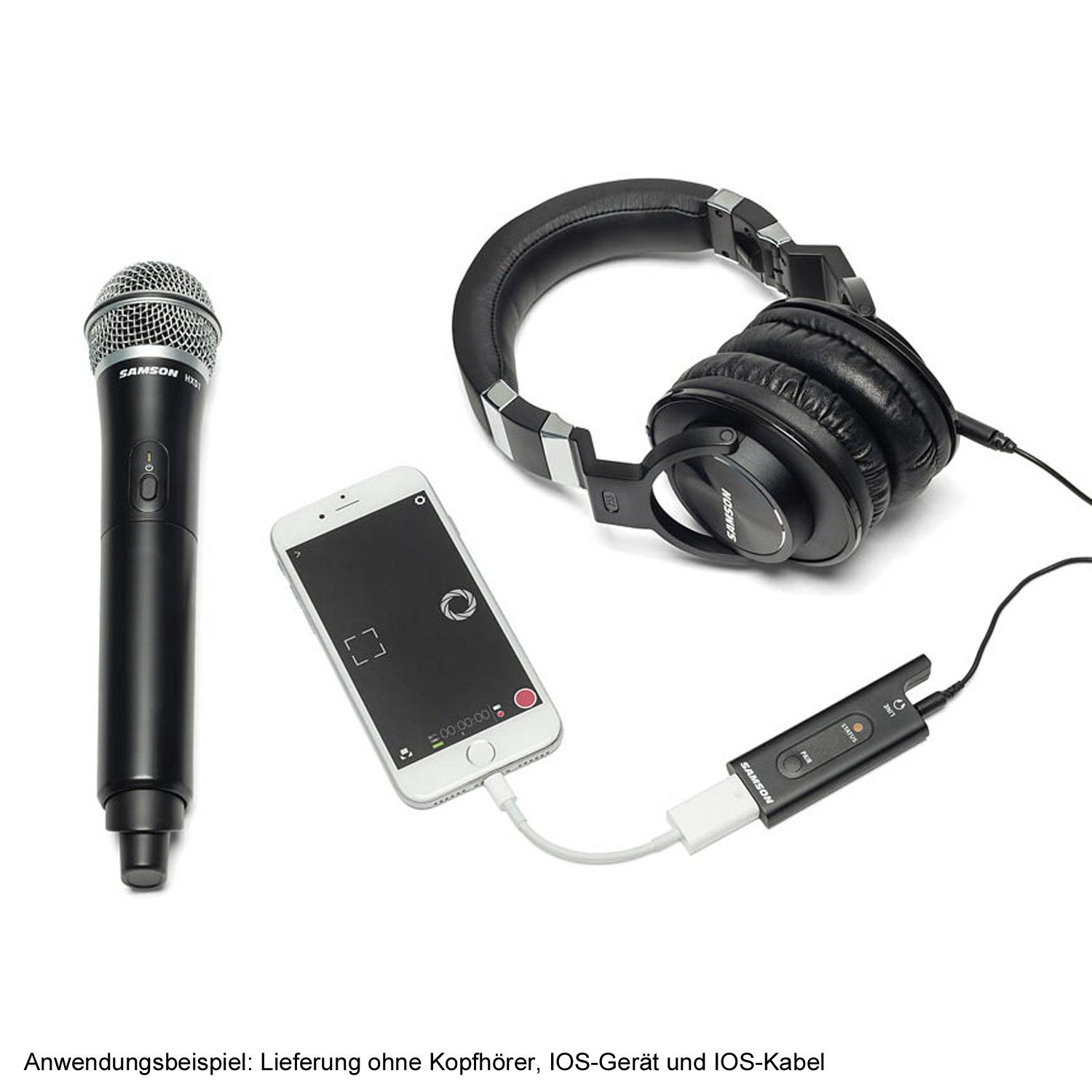 Samson Mikrofon Samson XPD2HQ6 Drahtloses USB-Handmikrofon mit Windschutz (Drahtloses USB-Handmikrofon), Inkl Windschutz