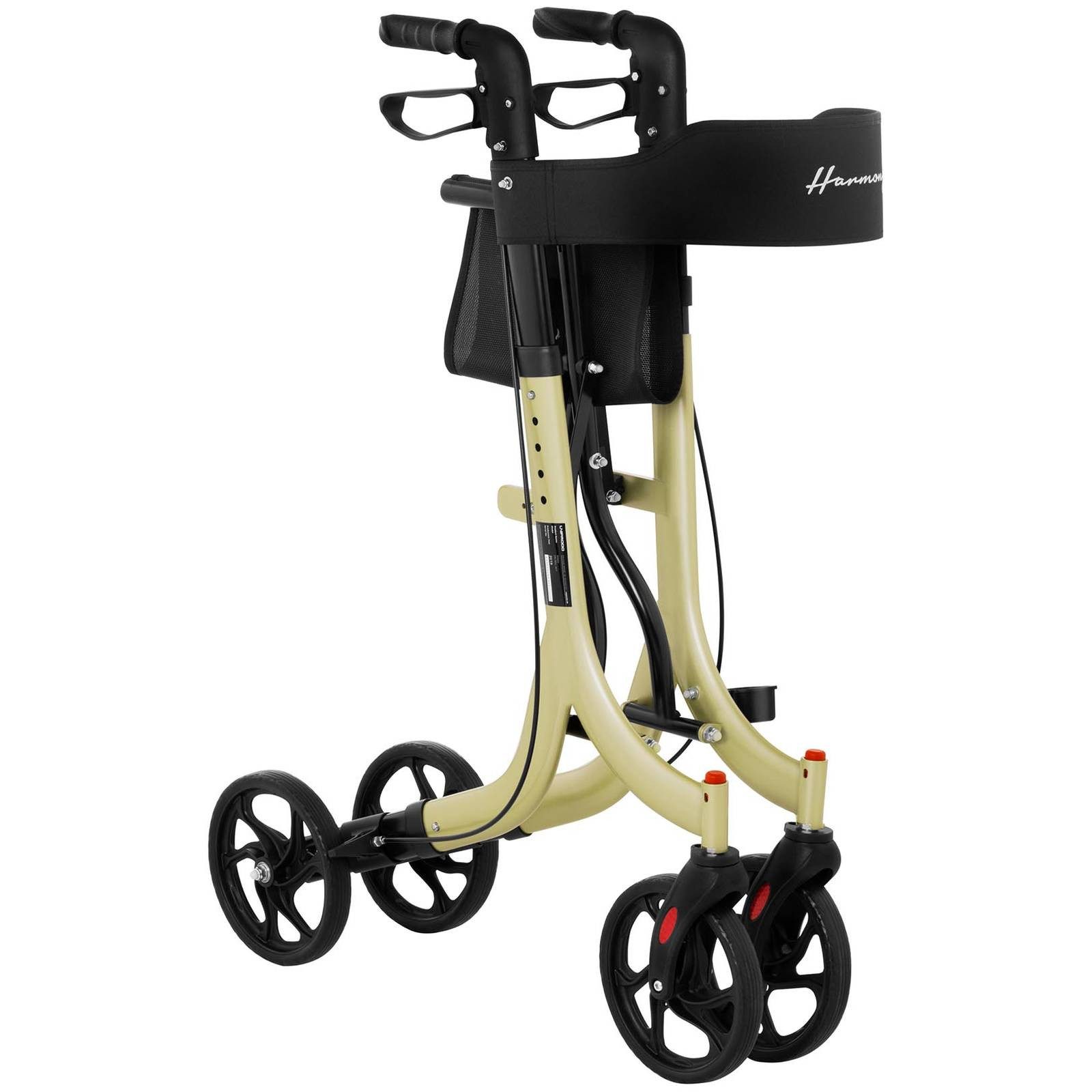 Uniprodo Rollator Alu Gehwagen Faltbar Gehilfe Design Laufhilfe Leicht Reflektor Tasche
