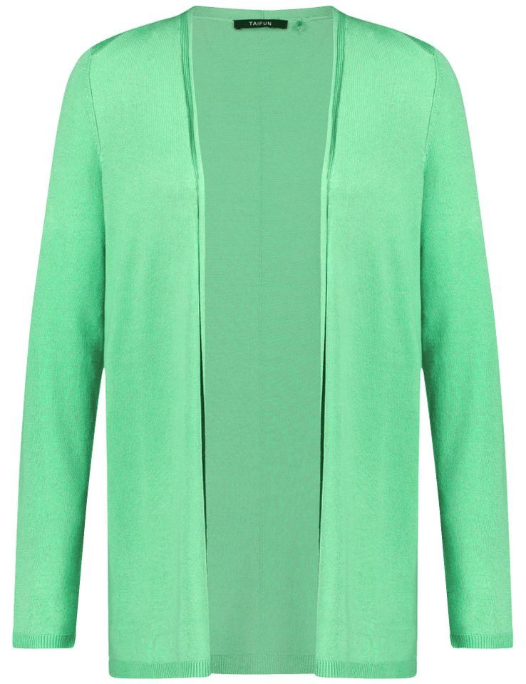 Taifun Strickjacke – Offener Cardigan in Unifarbe mit Langarm