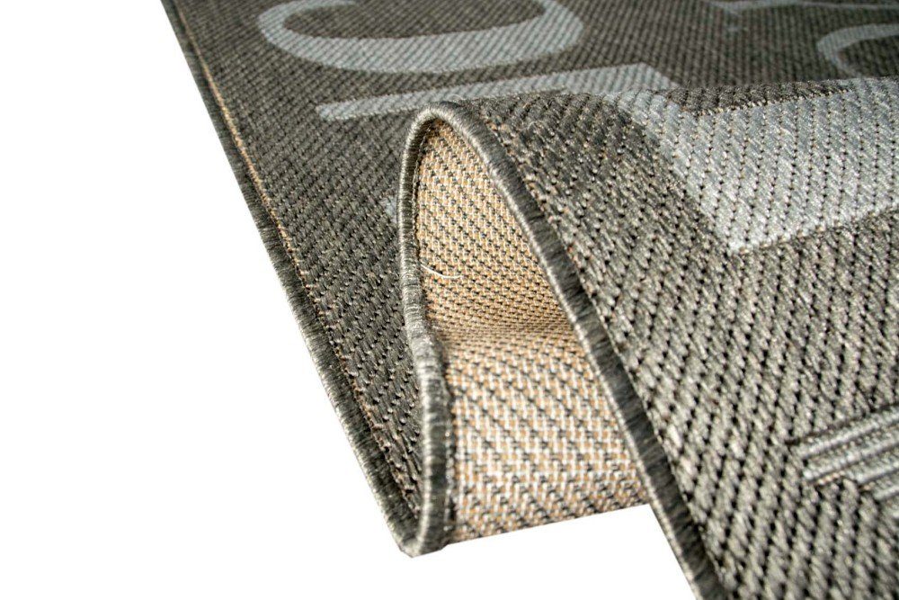 Teppich rechteckig, City Carpetia, Optik Höhe: Küchenläufer Sisal York New 8 mm Paris London grau weiss, Teppich