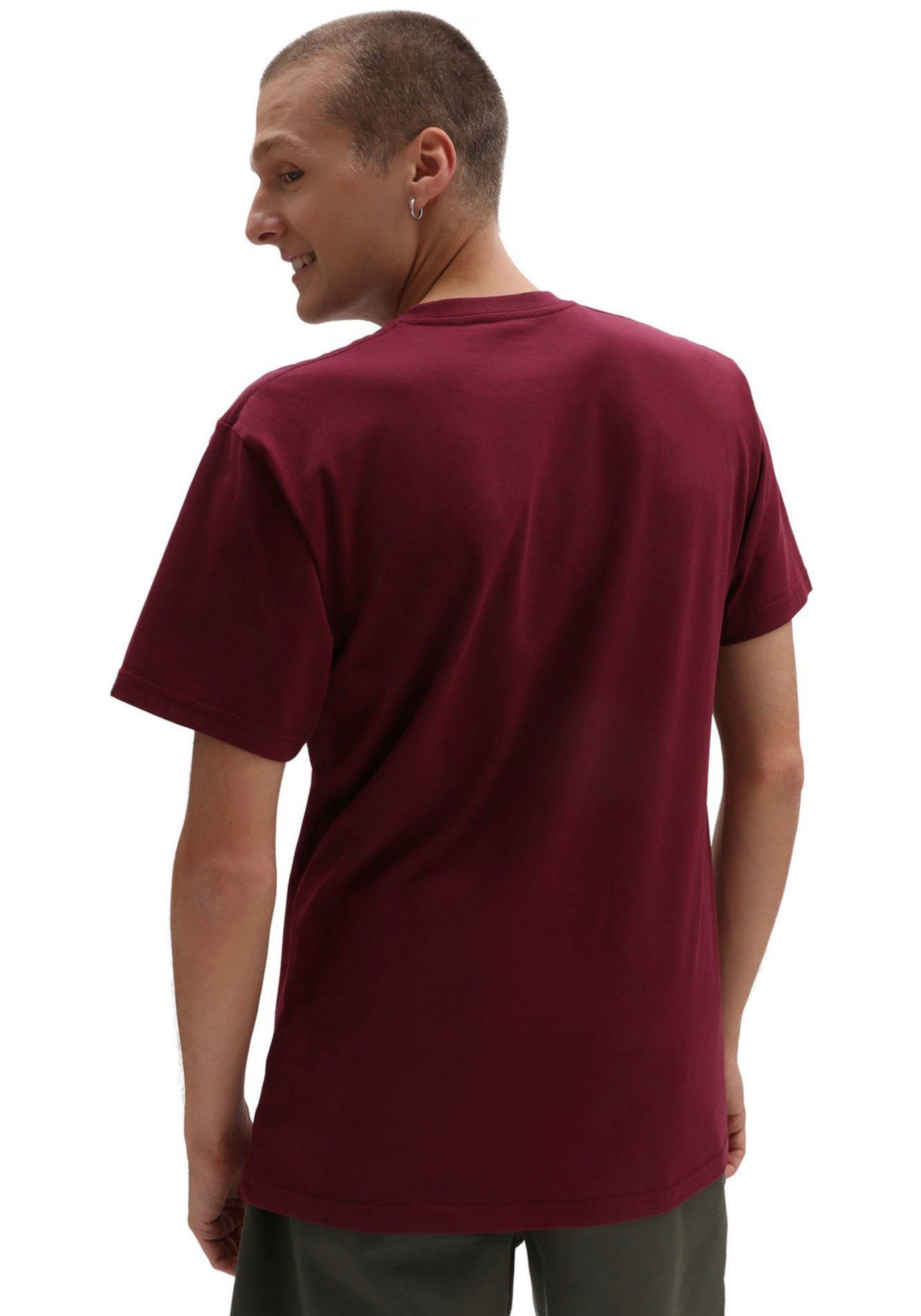 CHEST T-Shirt LEFT LOGO BURGUNDY Vans TEE