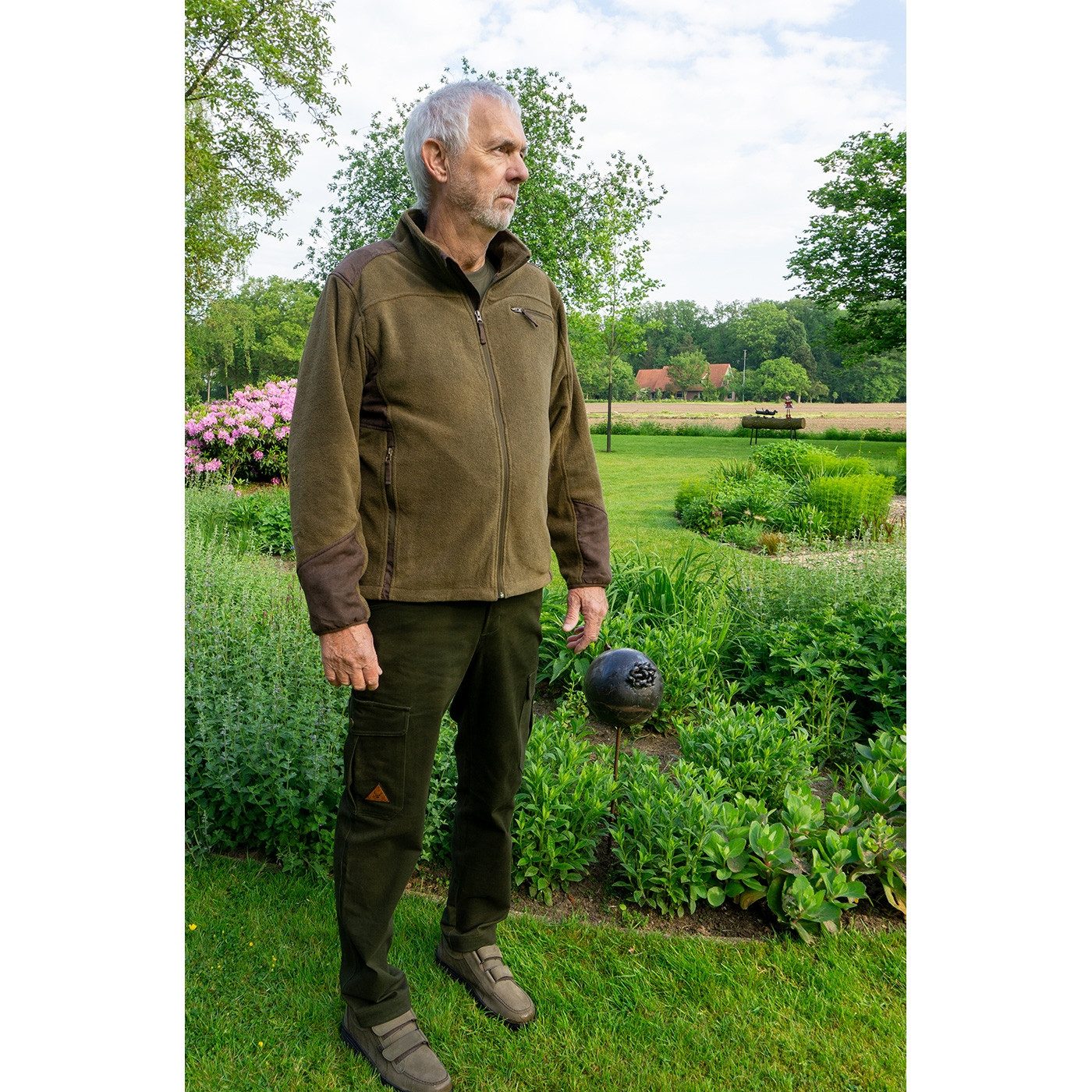 Schmidt Fleecejacke Malte (hochschließenden Frontreißverschluss) verlängerten Rückenteil