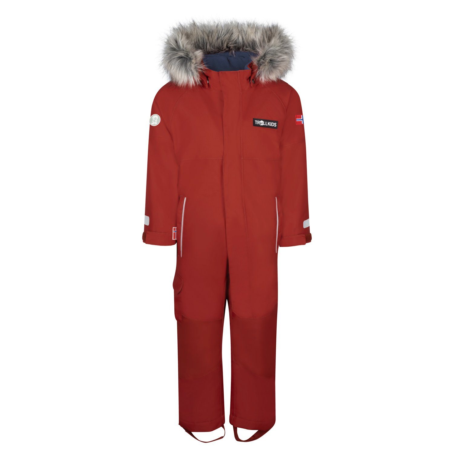 TROLLKIDS Schneeoverall Kirkenes Atmungsaktiv Blau Rostrot/Mystik