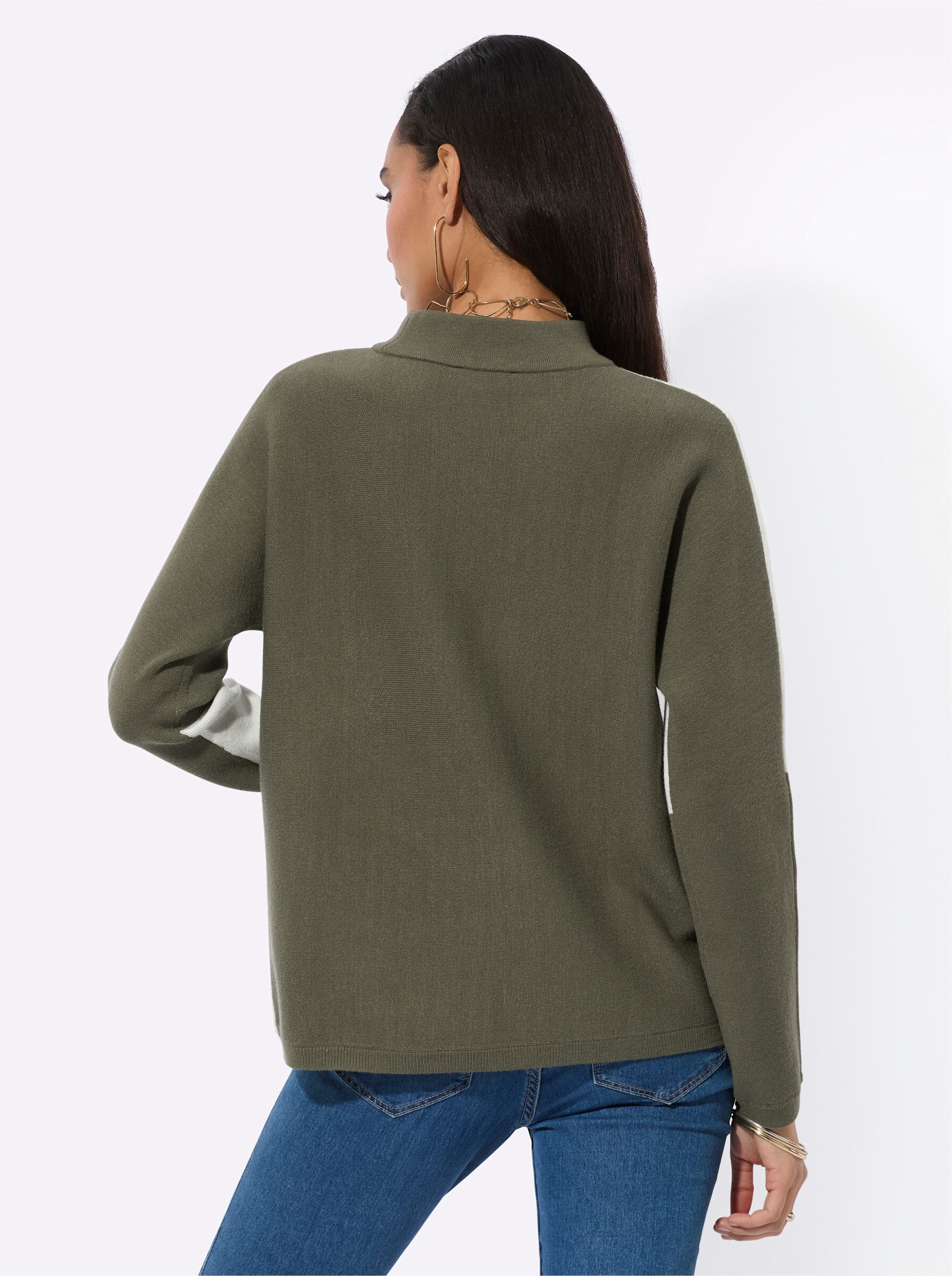creation L Strickpullover Jacquard-Pullover Langarm Jacquard