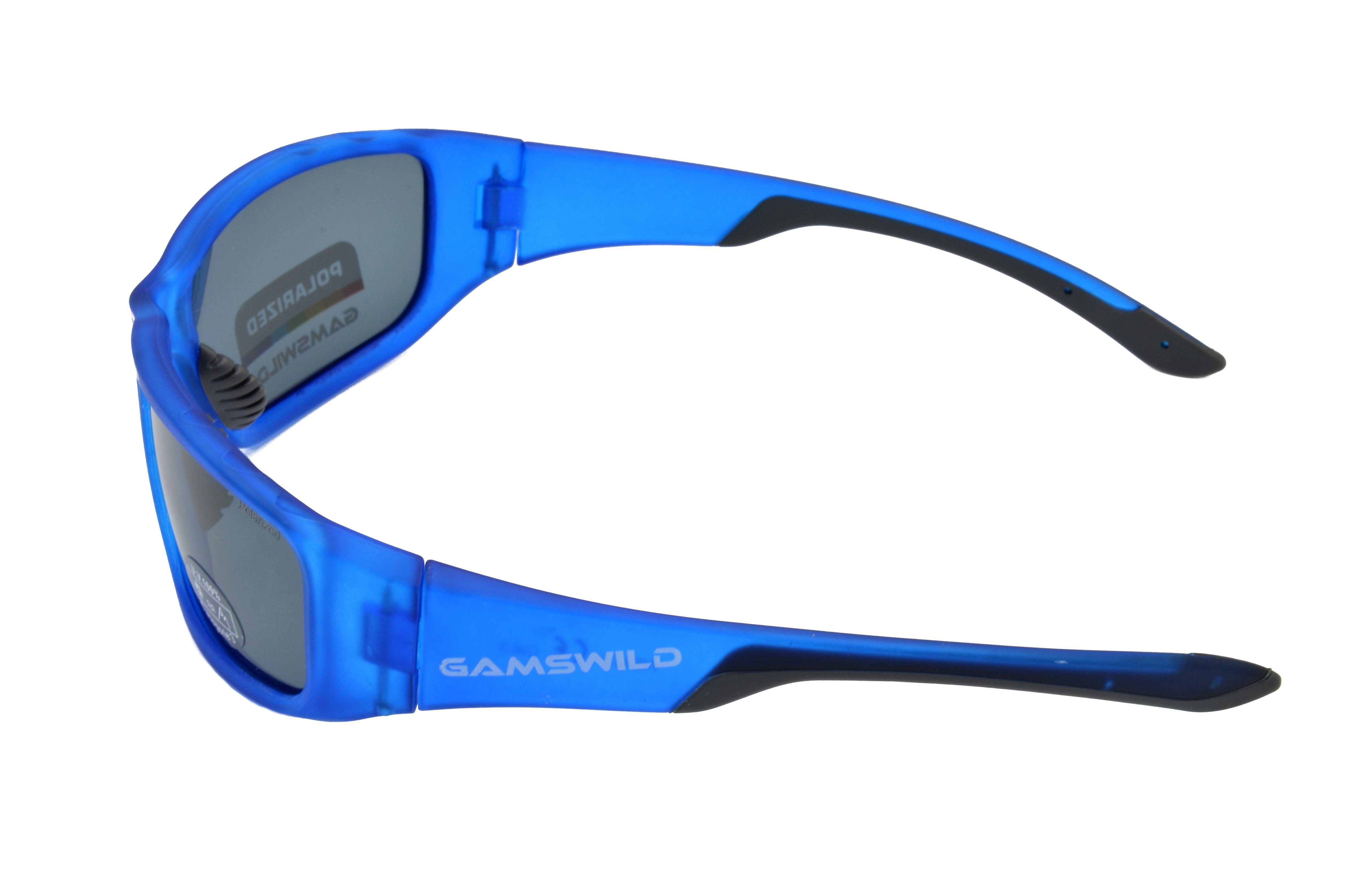 Gamswild Sonnenbrille WS9331 Sportbrille Damen grün, blau halbtransparente Unisex polarisiert rot, Herren Skibrille Fahrradbrille Fassung