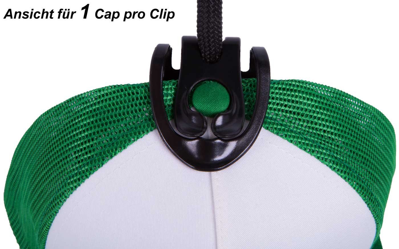 + Clips 2Stoned, 18 Caps Baseball Aufhängen zum Basic Zugabe mit 6 zu bis Caprack Garderobenhalter von Kappenhalter von 2Stoned