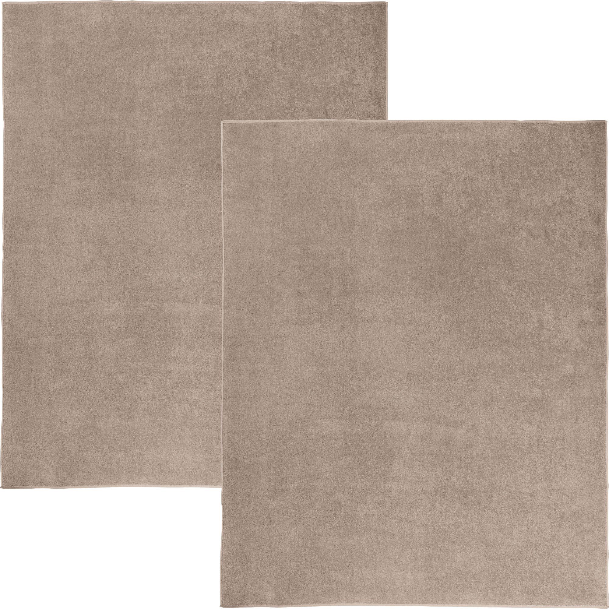 Erwin Müller Strandtuch Frottierdecke 2er-Pack, Walkfrottier, Baumwolle Uni