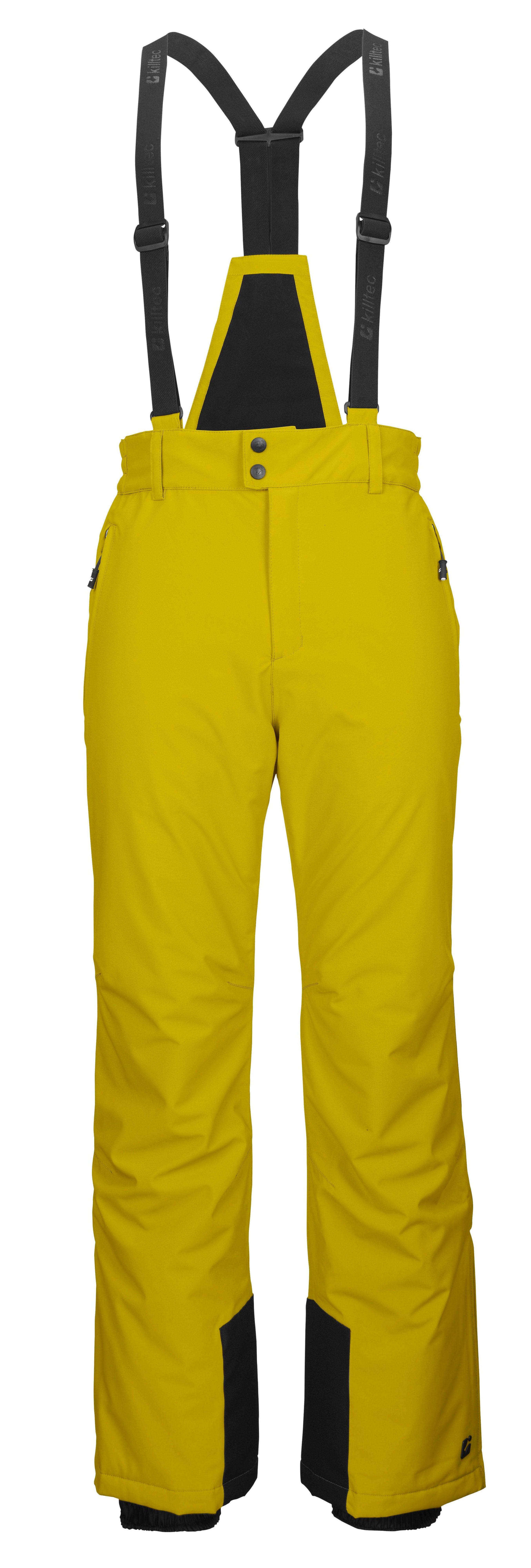 mit SKI PNTS Killtec Skihose KSW abnehmbaren dunkellime Kantenschutz Schneefang, MN Trägern, 308