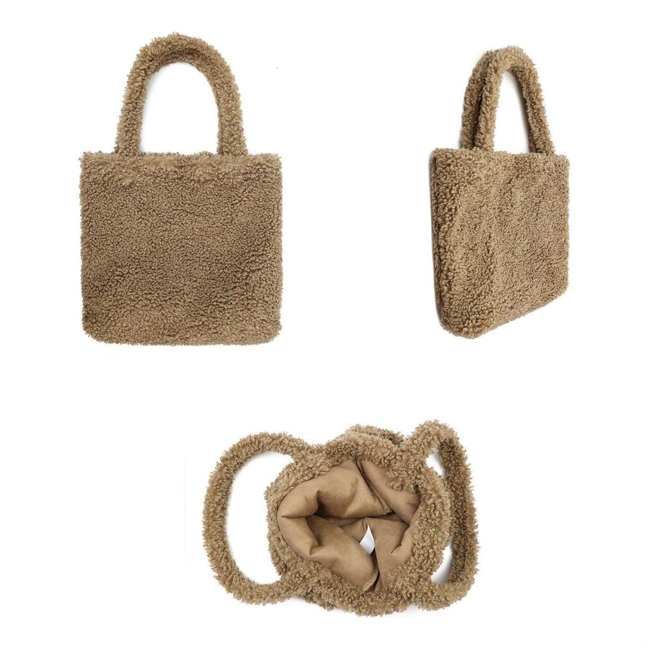 ITALYSHOP24 Schultertasche ITALY DAMEN TEDDY TASCHE günstig online kaufen