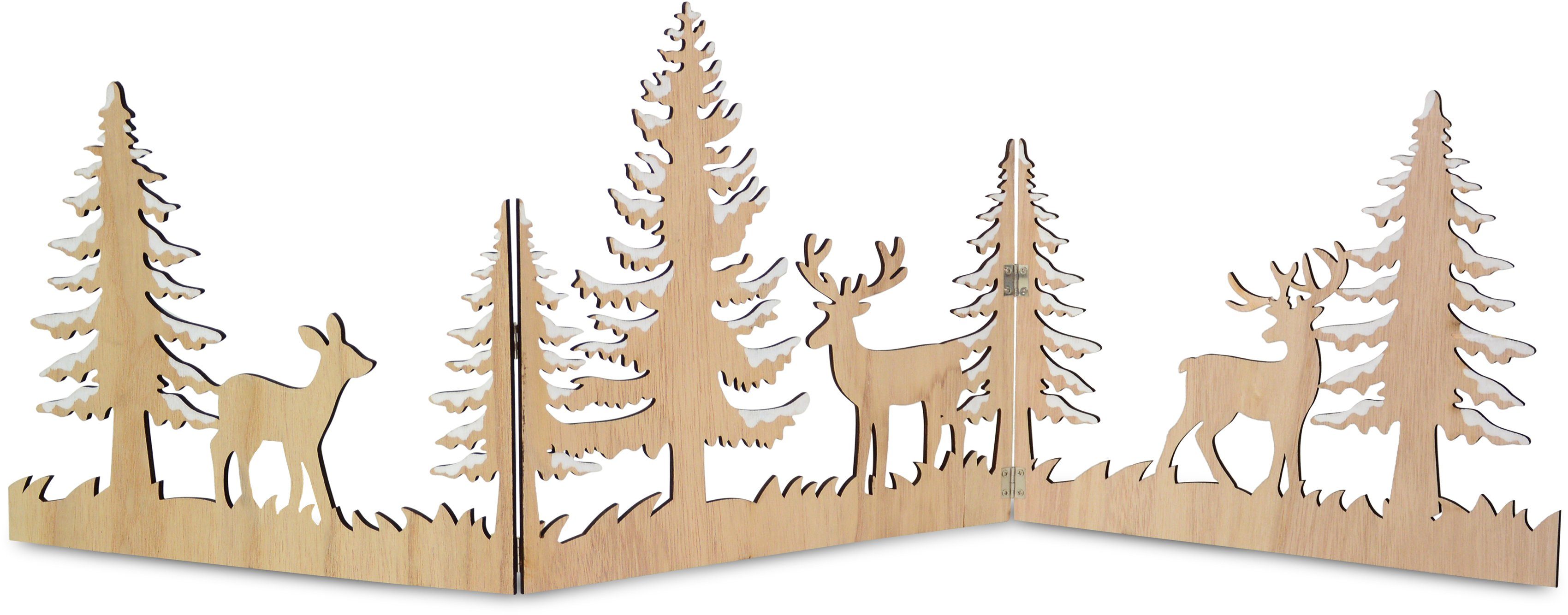 29,5 (1 aus Hilla, Höhe Weihnachtsdeko ca. St), Weihnachtsfigur Silhouette andas cm Holz,