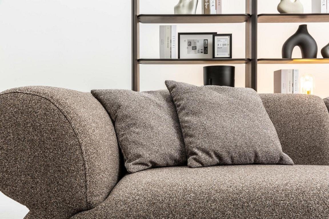 Teile, Stil 3 Modernes JVmoebel Sofa Made in Fünfsitzer Big-Sofa Graues Polstercouch Europe Möbel,