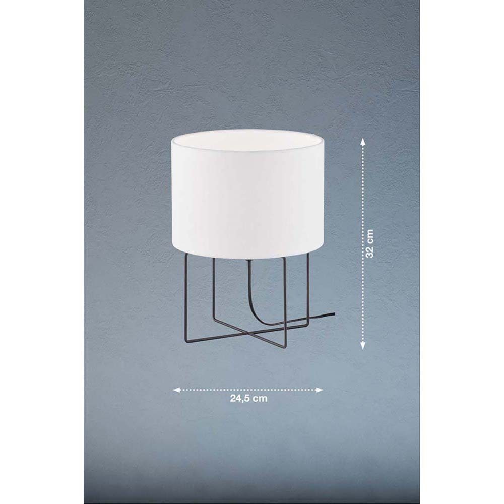 etc-shop LED Tischleuchte, Tischleuchte Wohnzimmerleuchte weiß Nachttischlampe Tischlampe