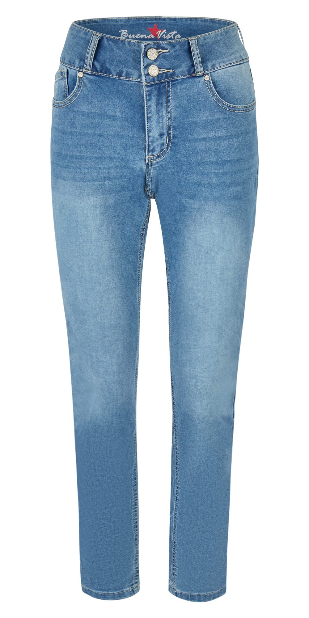 Stretch-Jeans BUENA VISTA TUMMYLESS CROPPED charming blue 2604 B5827 102.8565 -