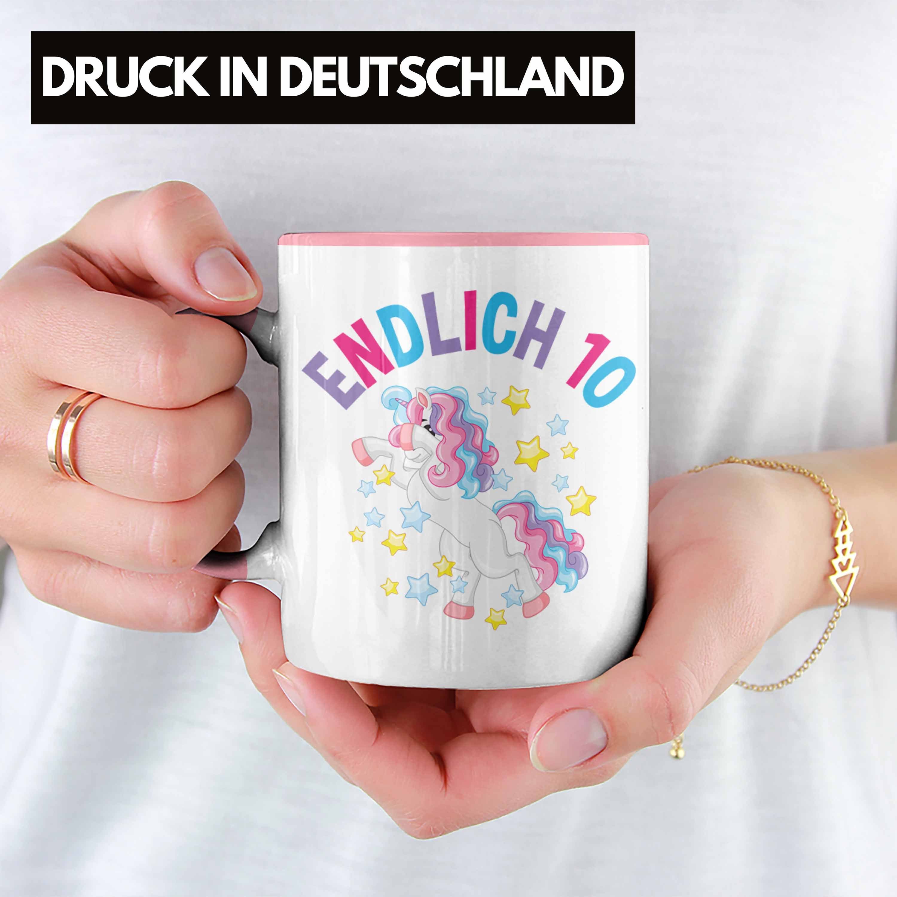 Tasse Trendation Rosa Einhorn Geschenk Mädchen Trendation 10. Jahre Geburtstagsgeschenk Tasse Idee Geburtstag Pferde 10 - Alt Tochter