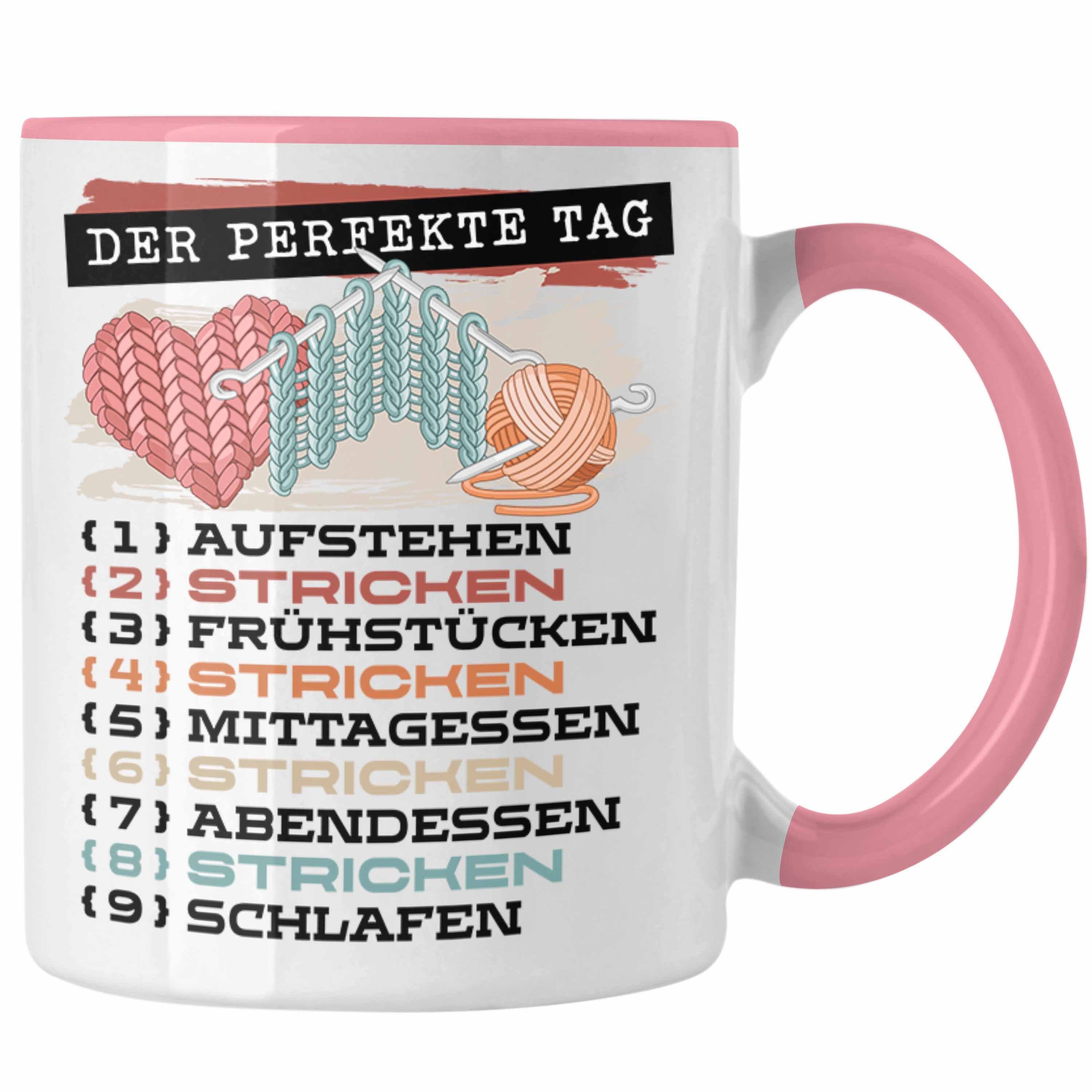 Trendation Tasse Trendation - Stricken Tasse Geschenk Becher Der Perfekte Tag Häckeln G