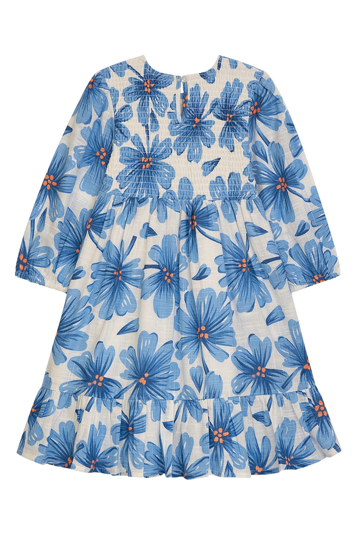DANAMADE Sommerkleid DMARLA (1-tlg) Mädchen Kleid mit blauem Blumenprint