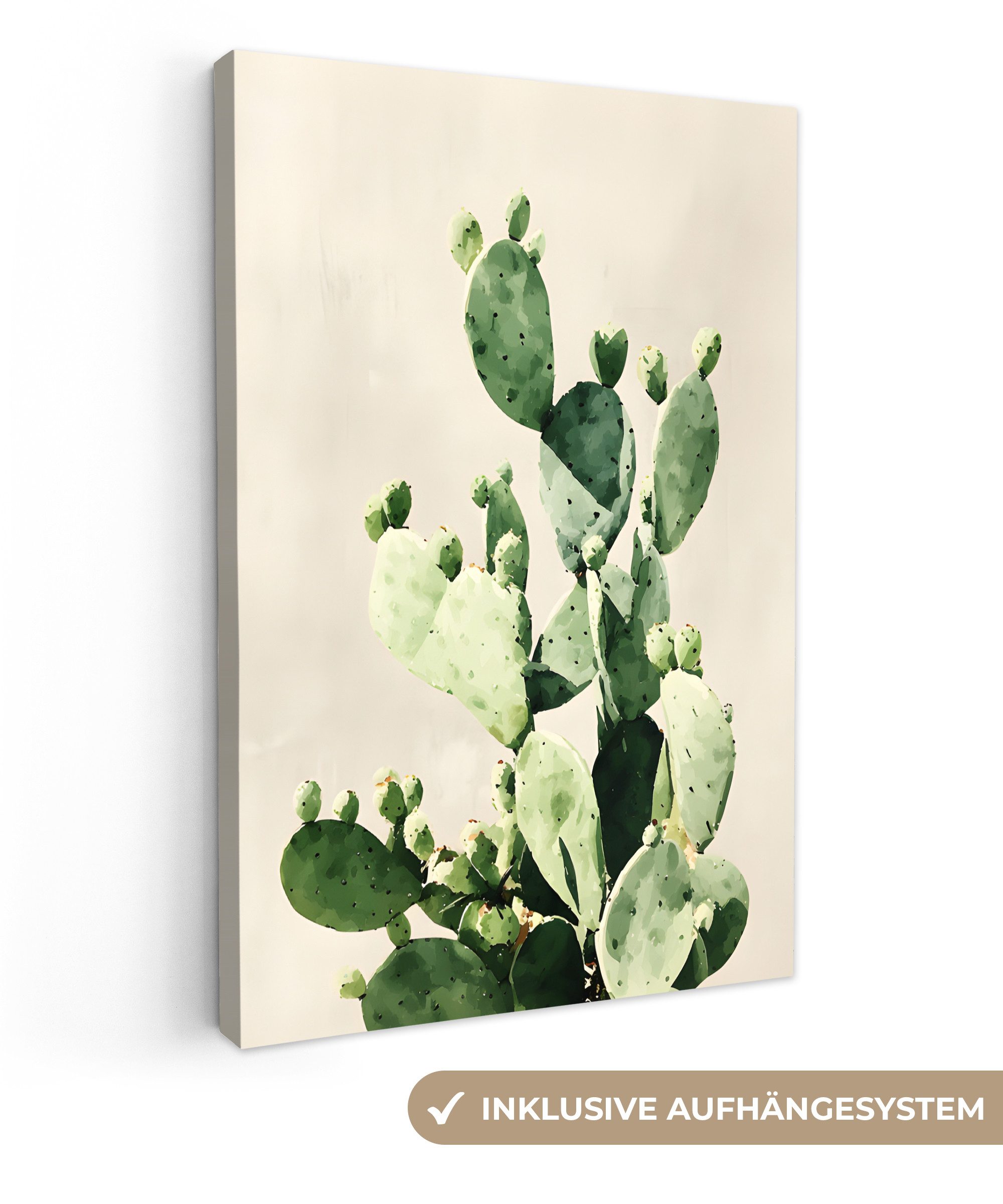 OneMillionCanvasses® Leinwandbild Kaktus - Grün - günstig online kaufen