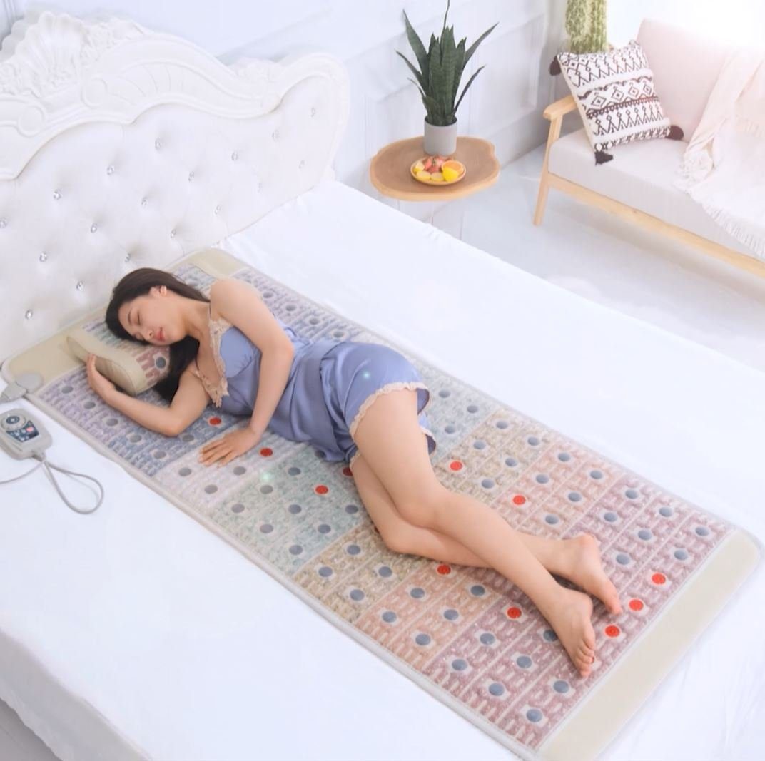 pb Energy Mat Heizmatten Premium Kristallmatte, Negativ Ionen, Infrarot-Tiefenwärme, 1 Set, 5-tlg., Biophotonen-Licht, Elektrosmog-Abschirmung, Schumann-Resonanz, 30℃∼70℃ stufenlose Einstellung, Pulsierendes Magnetfeld, 100Biansteine