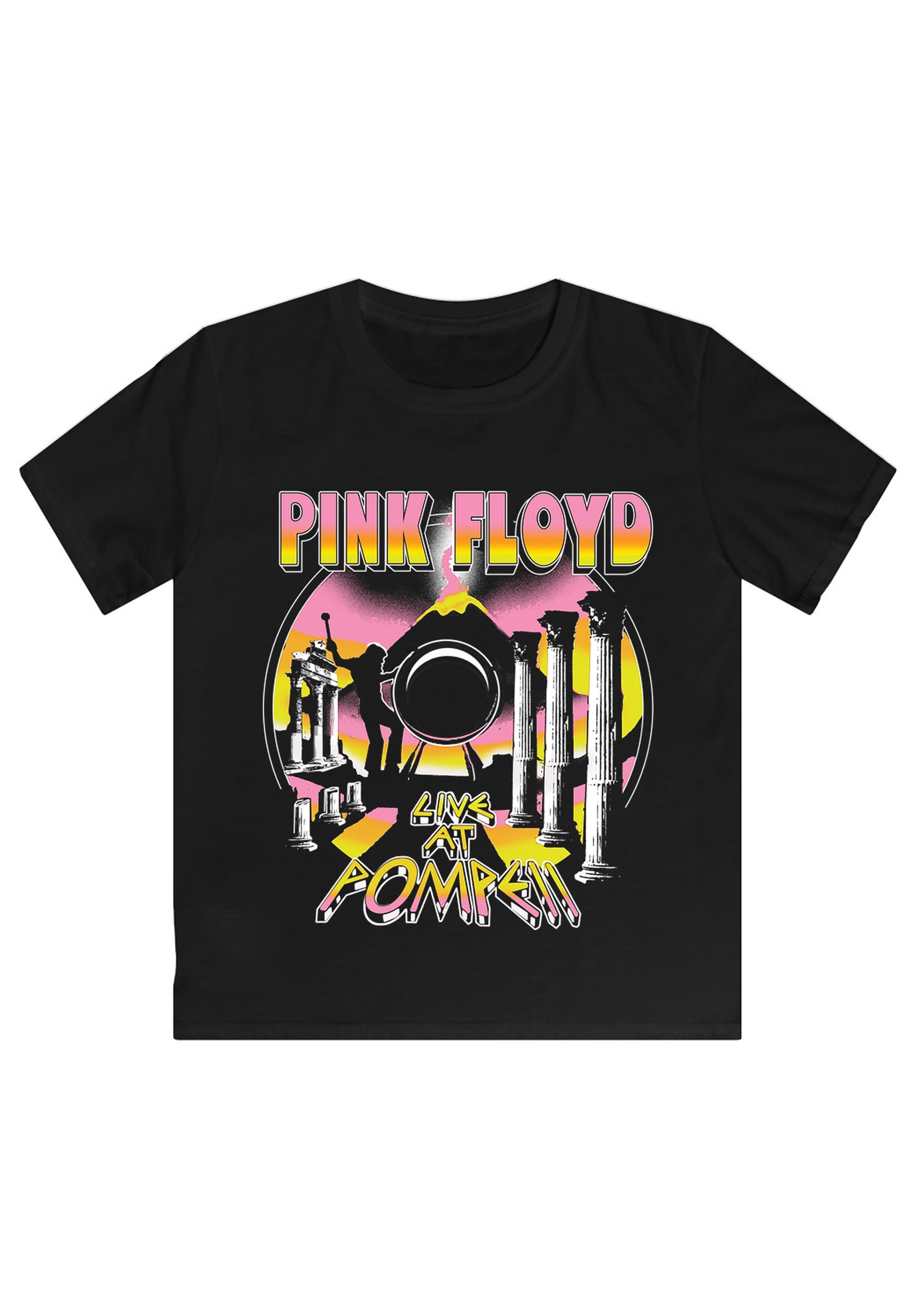 Kinder Kids (Gr. 92 -146) F4NT4STIC T-Shirt Pink Floyd Live At Pompeii Volcano - Premium Rock Metal Musik Band Fan Merch