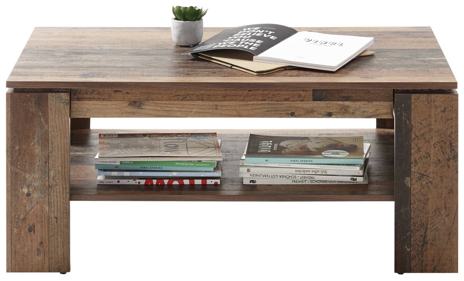 Bega Consult Couchtisch Couchtisch HARRISON 100 x 60 cm mit Schublade in Old Wood Vintage