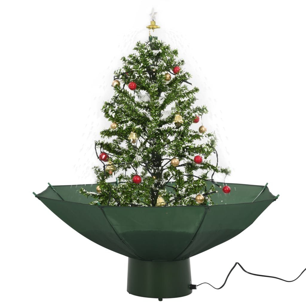 vidaXL Weihnachtsbaum Weihnachtsbaum 75 Schirmfuß Schneiender cm Grün Künstlicher mit