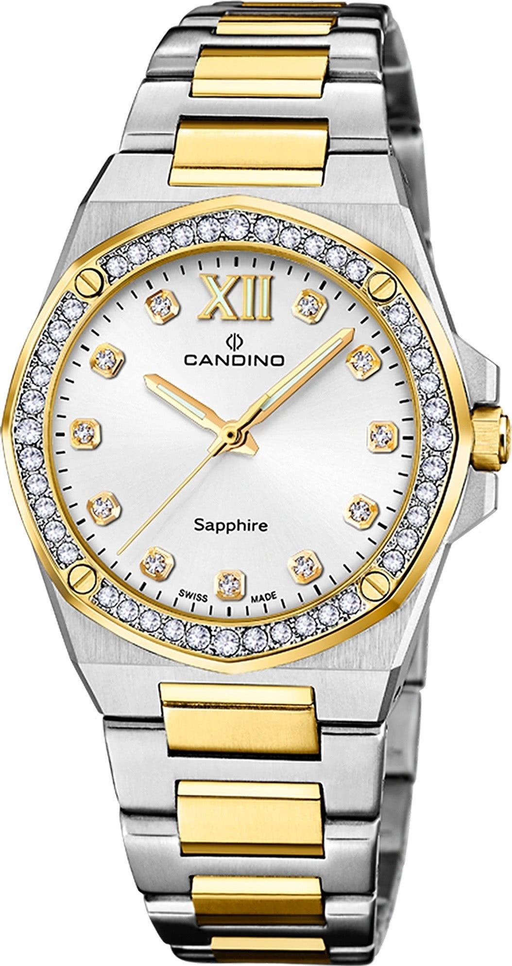 Quarzuhr Candino Damenuhr Edelstahl silber gold