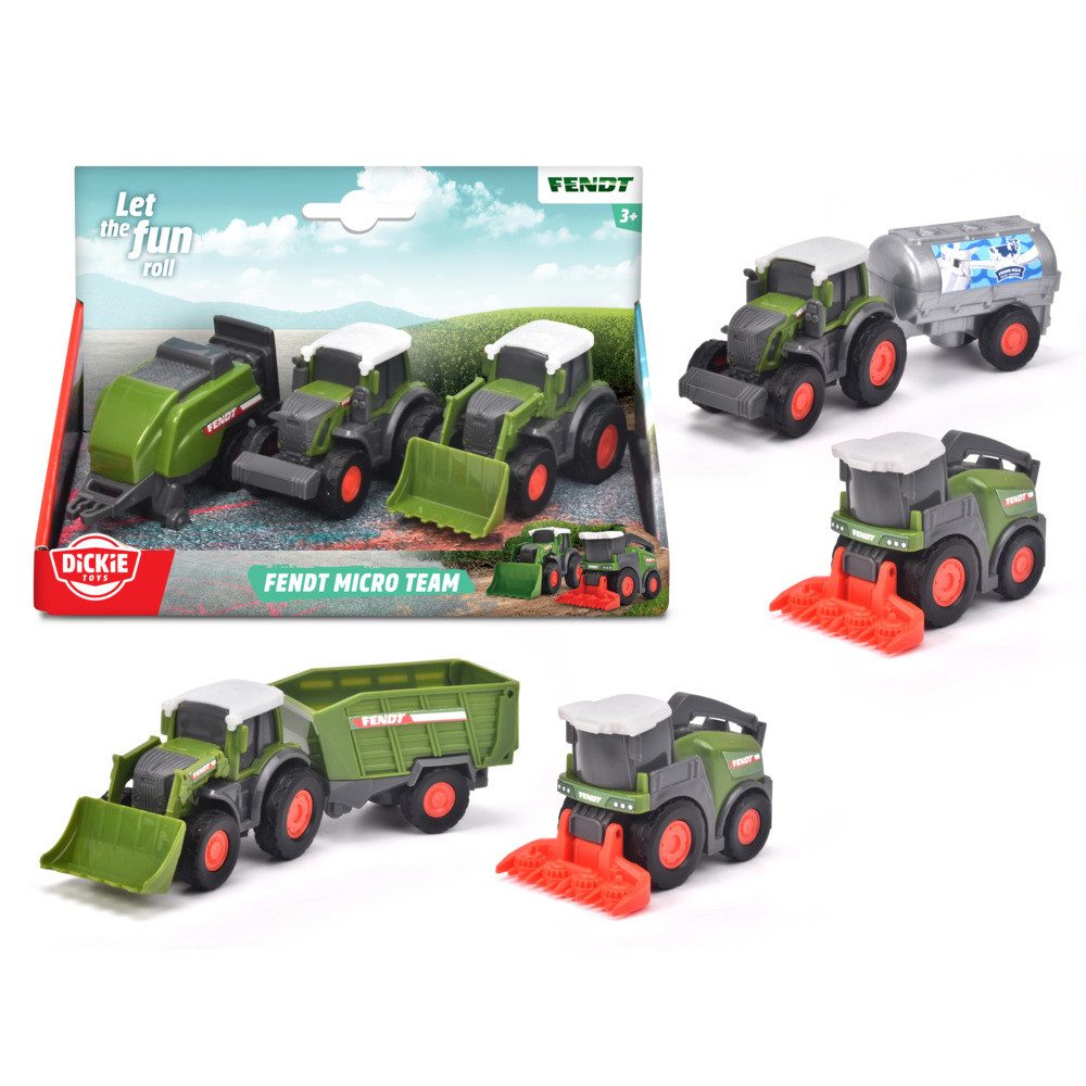 Simba Dickie Spielzeug-Traktor DICKIE TOYS Fendt Micro Team 9cm 3fach sorti günstig online kaufen
