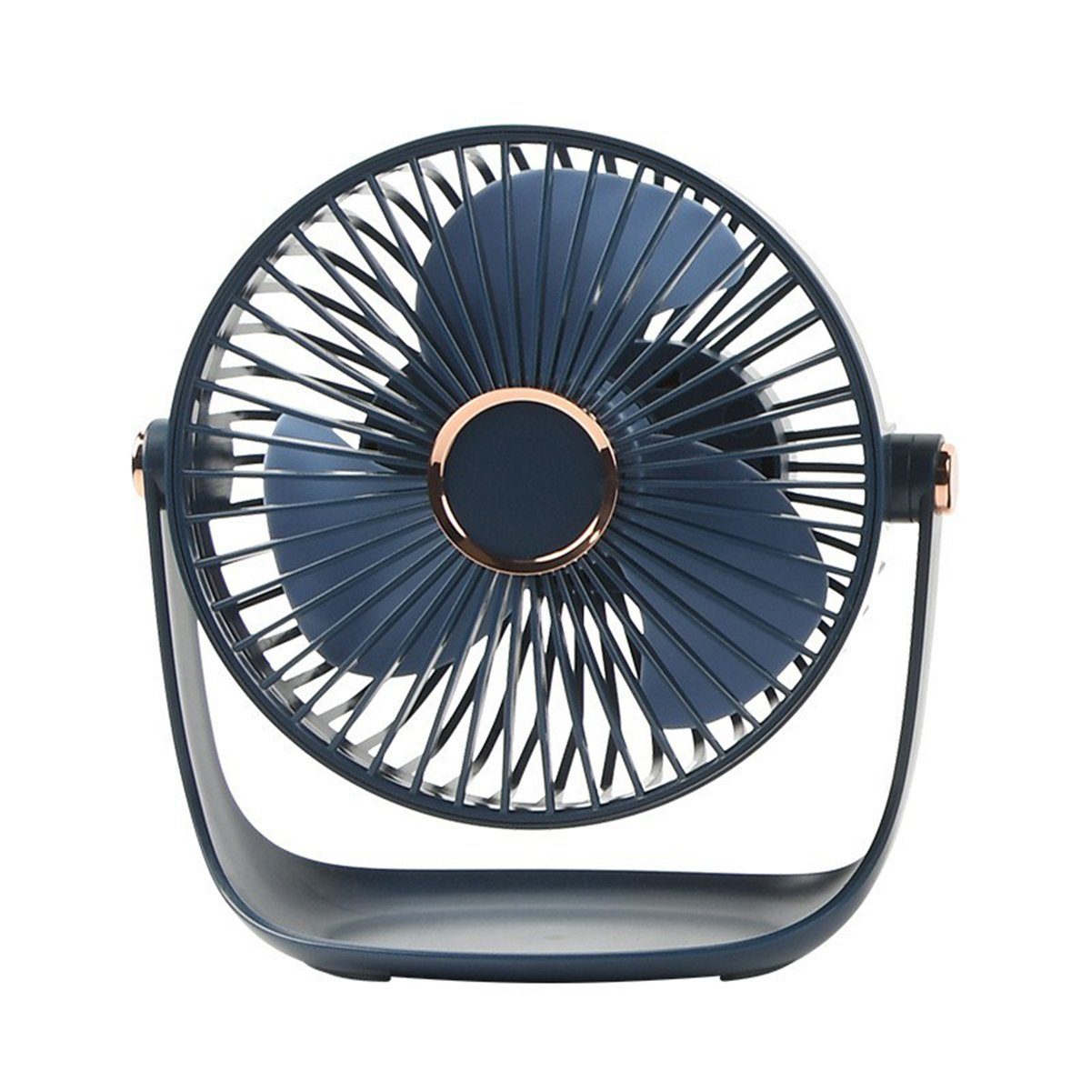 autolock Tischventilator USB Ventilator Mini USB Tischventilator mit LED Licht, 360° Drehung 4 Speed Small Desk Fan Tragbarer USB Lüfter Blau