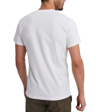 Auden Cavill Rundhalsshirt AUDEN CAVILL Herren Kurzarm T-Shirt Rundhals-Shirt 21WACMTST00003 Carver Freizeit-Shirt Weiß