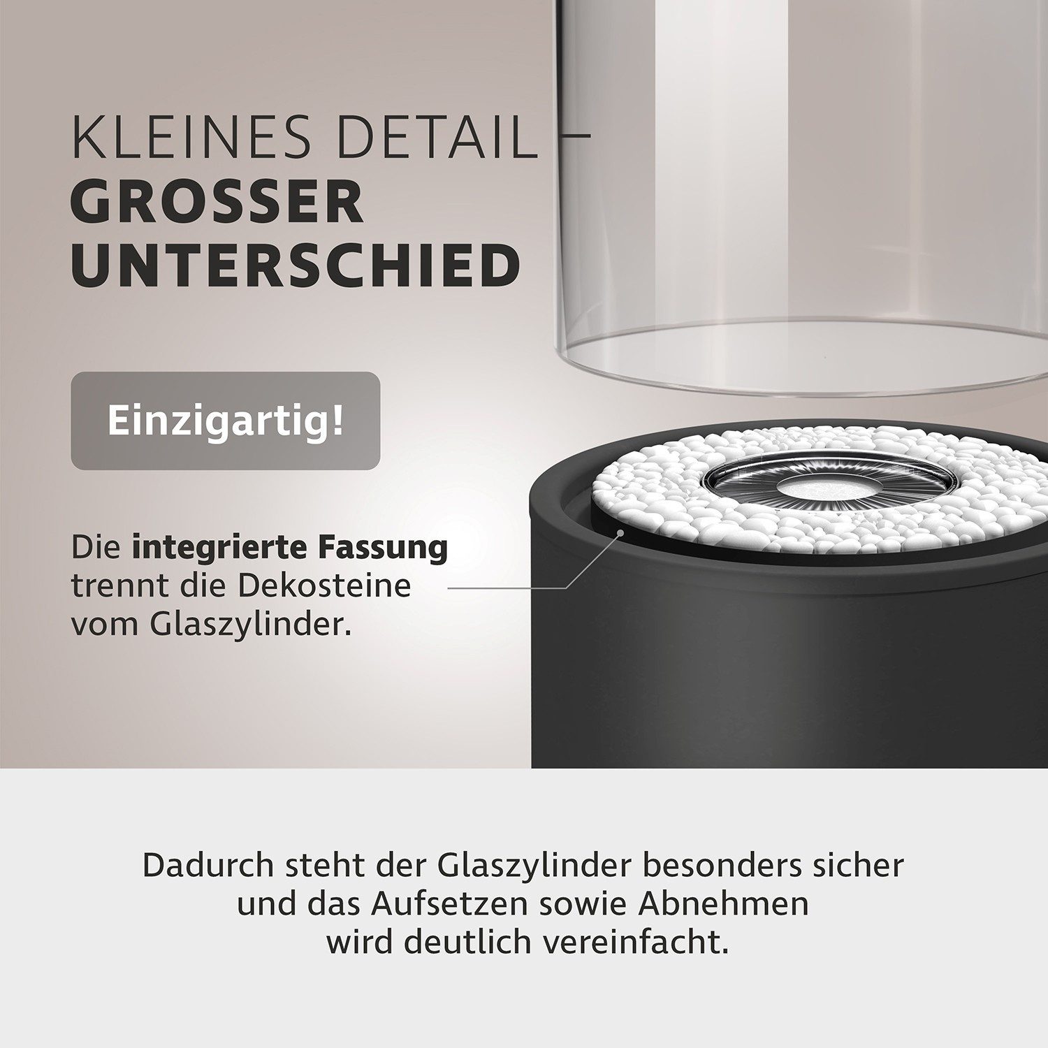 Monster24 Tischfeuer Bio-Ethanol Tischkamin für Indoor & Outdoor, Echtfeuer-Dekokamin (Höhe 36 cm / Durchmesser 26 cm)
