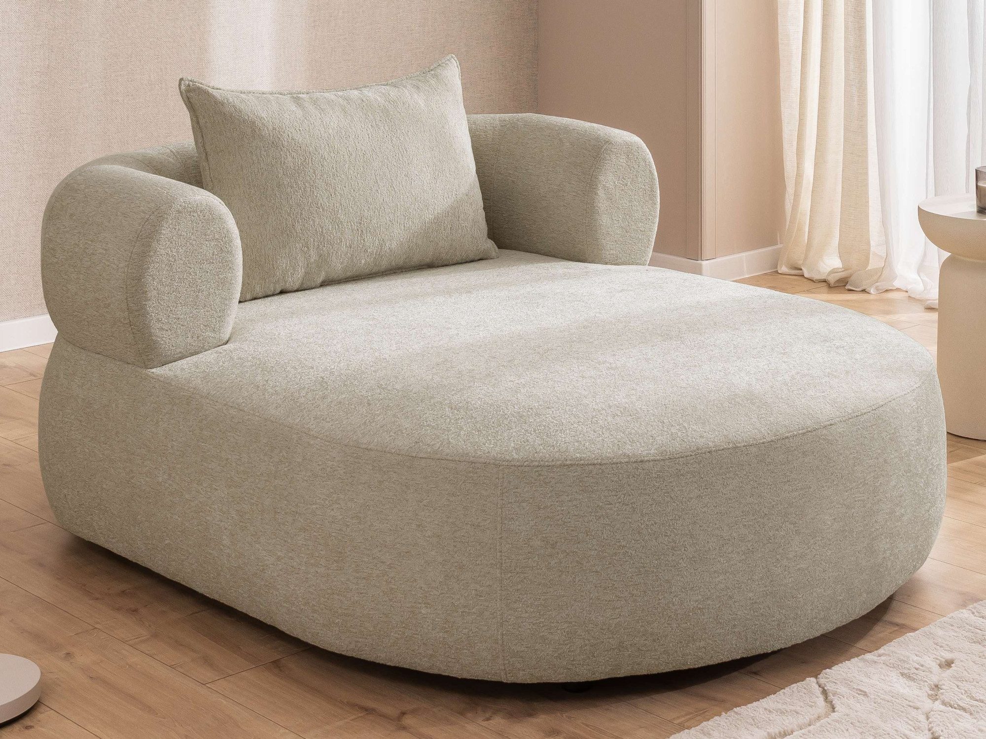 Home affaire XXL-Sessel LUSSAC Loveseat extra tief, große Sitzfläche, Maße B/T/H: 123/158/78cm, hoher Sitzkomfort und modernes Design, Sofa ohne Bettfunktion