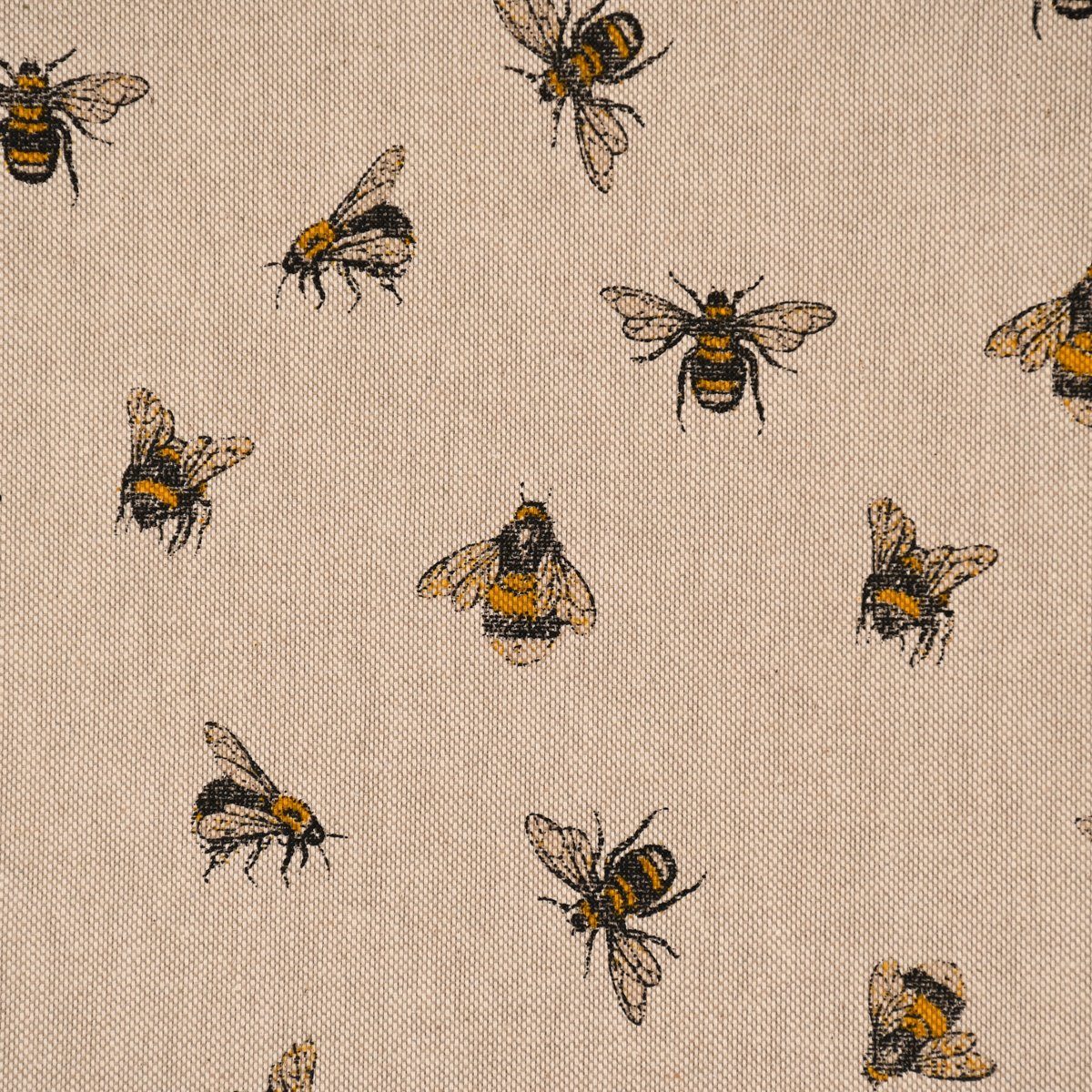 Vorhang SCHÖNER Bienen natur Buzzing vorgewaschen LEBEN. blickdicht, handmade, SCHÖNER Smokband (1 Germany, 245cm, gelb Hummeln Bee LEBEN., St), Kunstfaser, Vorhang made in