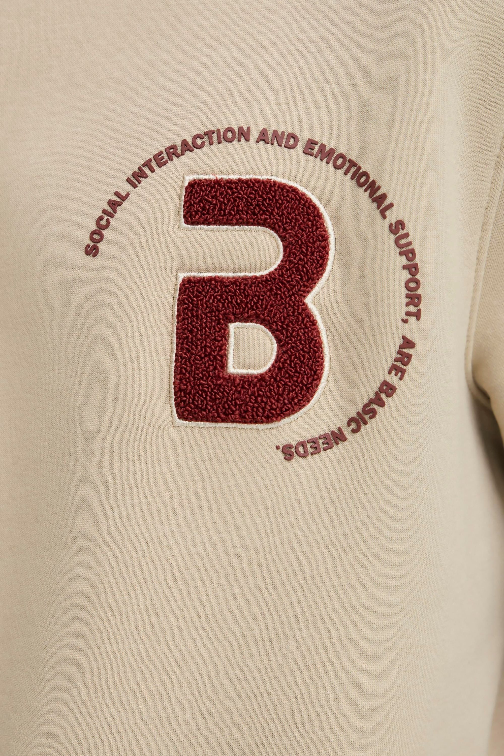Blend Rundhalspullover BHFlorian Lässiger Sweatpullover mit Stickerei