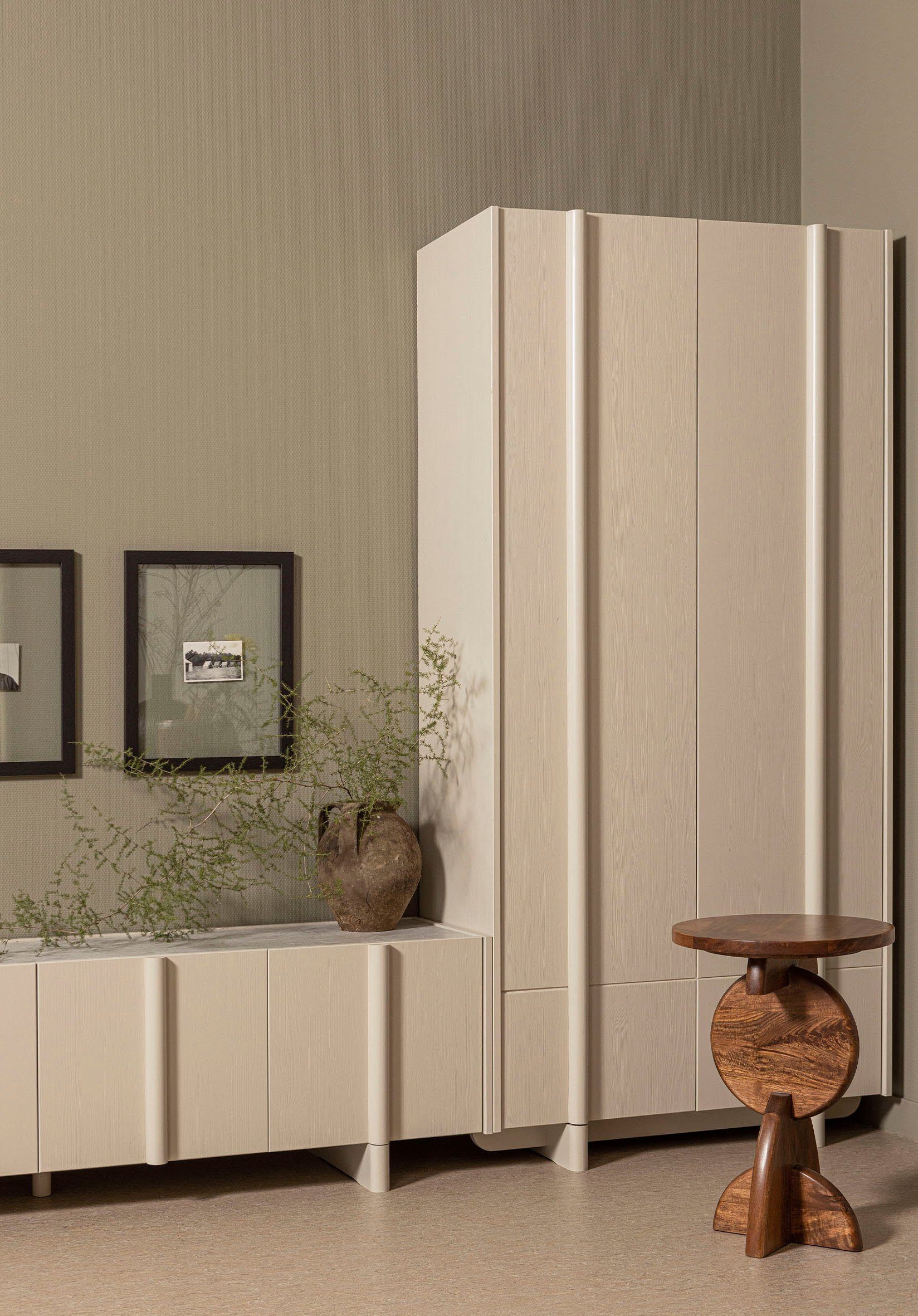WOOOD Garderobenschrank Basu viel Stauraum 2 Türen, H 210 cm x B 101 cm